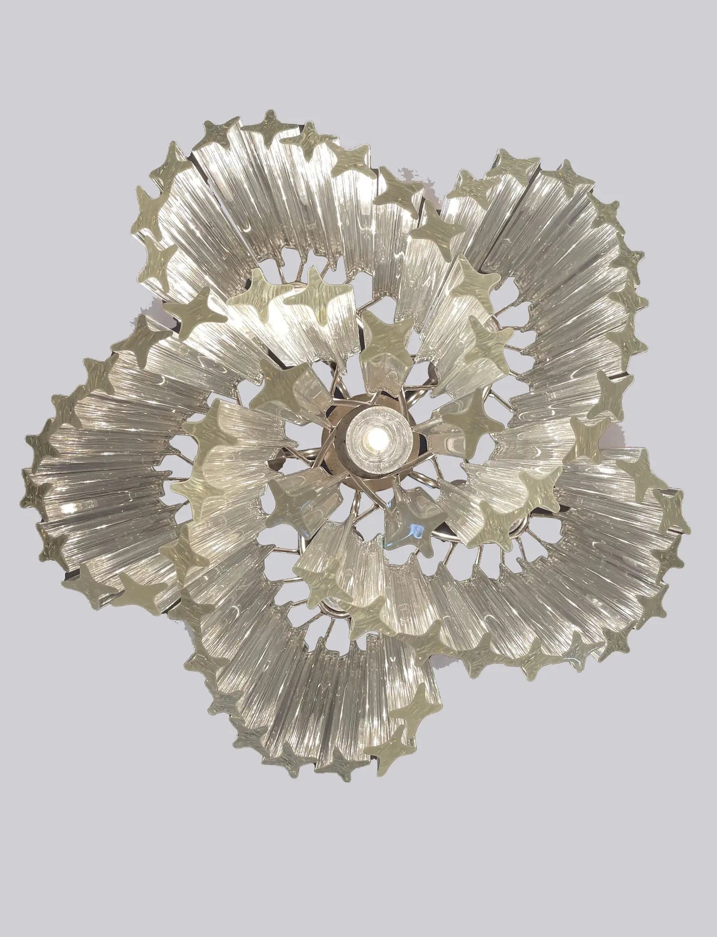 Murano Lysekrone – 60 Klare Prismeglass – detalj 6 – Murano Classics