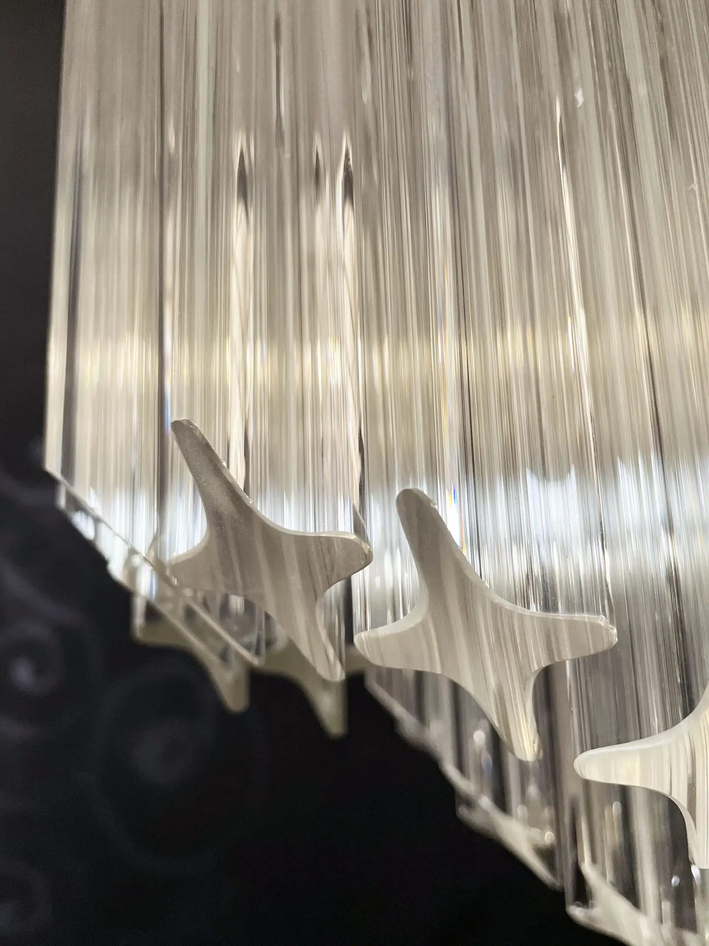 Murano Lysekrone – 60 Klare Prismeglass – detalj 4 – Murano Classics