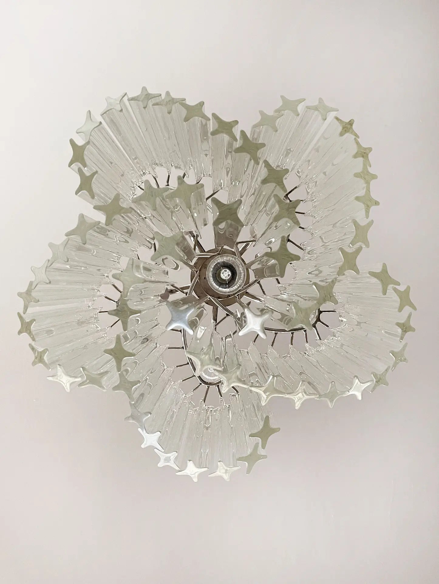 Murano Lysekrone – 60 Klare Prismeglass – detalj 1 – Murano Classics