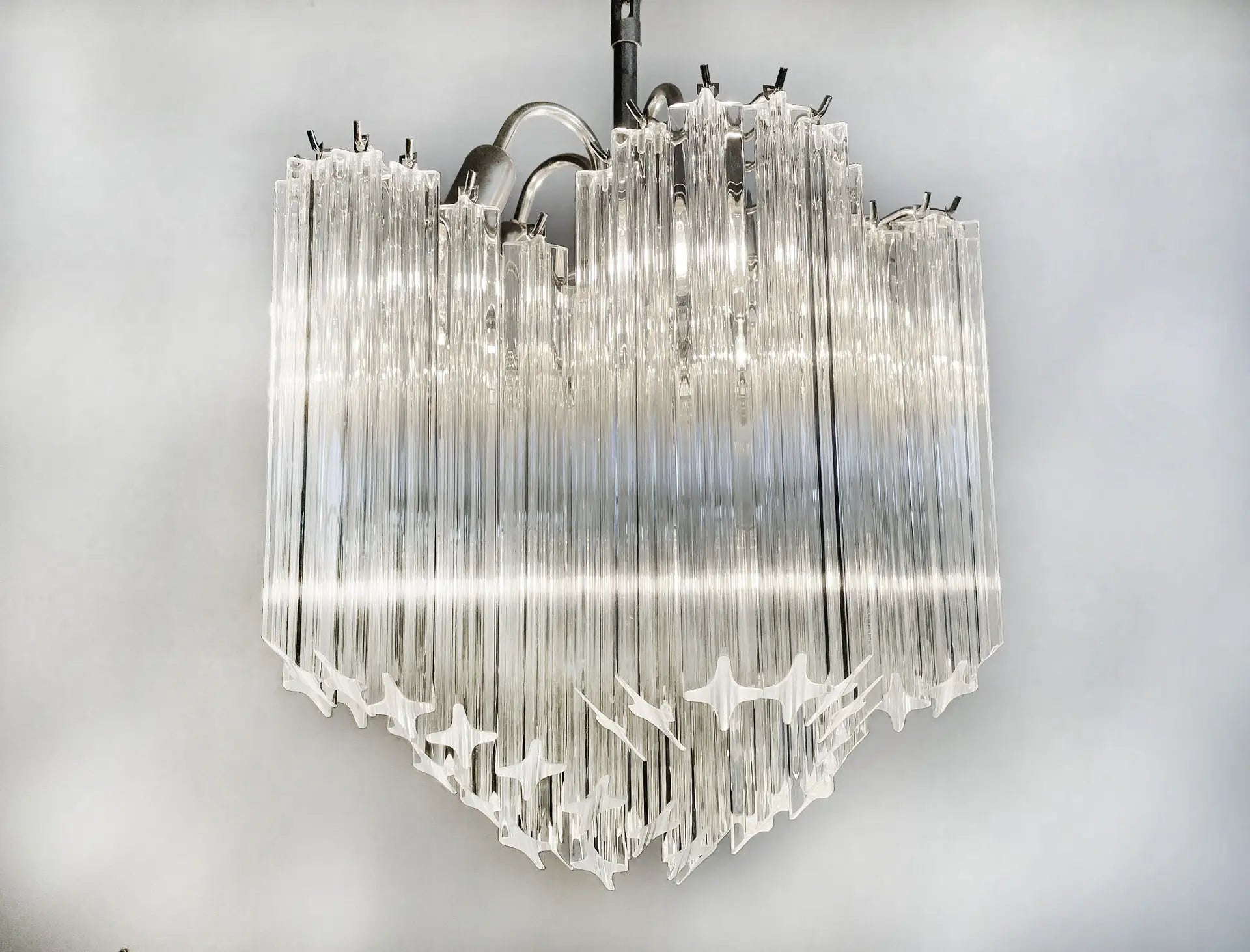 Murano Lysekrone – 60 Klare Prismeglass – detalj 7 – Murano Classics