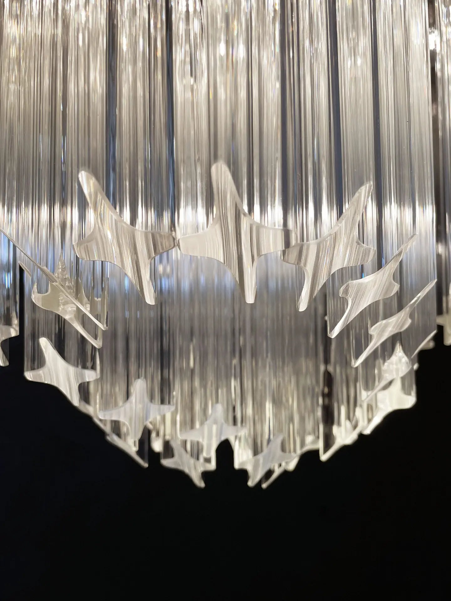 Murano Chandelier | 60 Clear Prism glasses