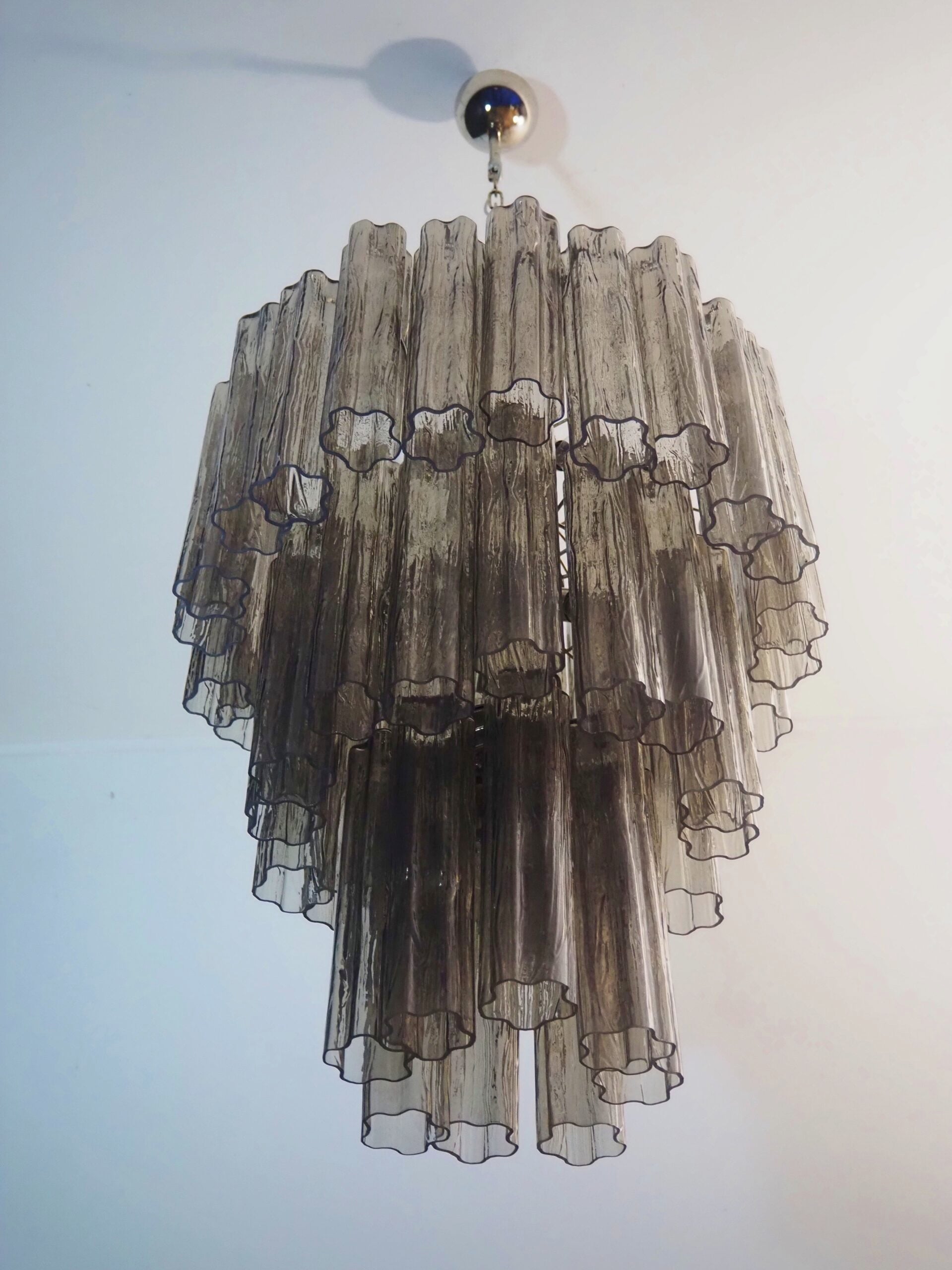 Murano Lysekrone – 48 Røyk Glassrør – detalj 4 – Murano Classics