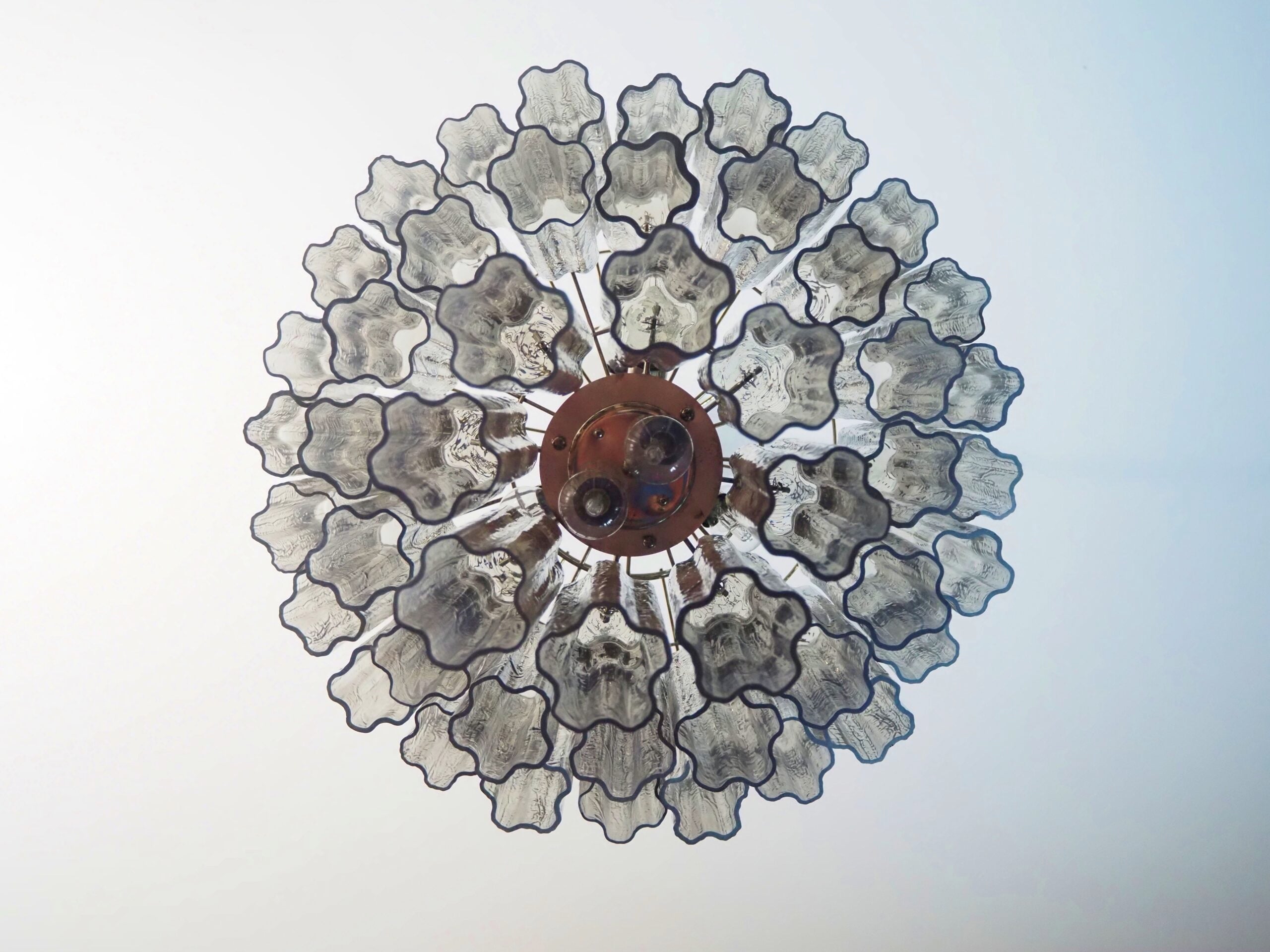 Murano Lysekrone – 48 Røyk Glassrør – detalj 1 – Murano Classics