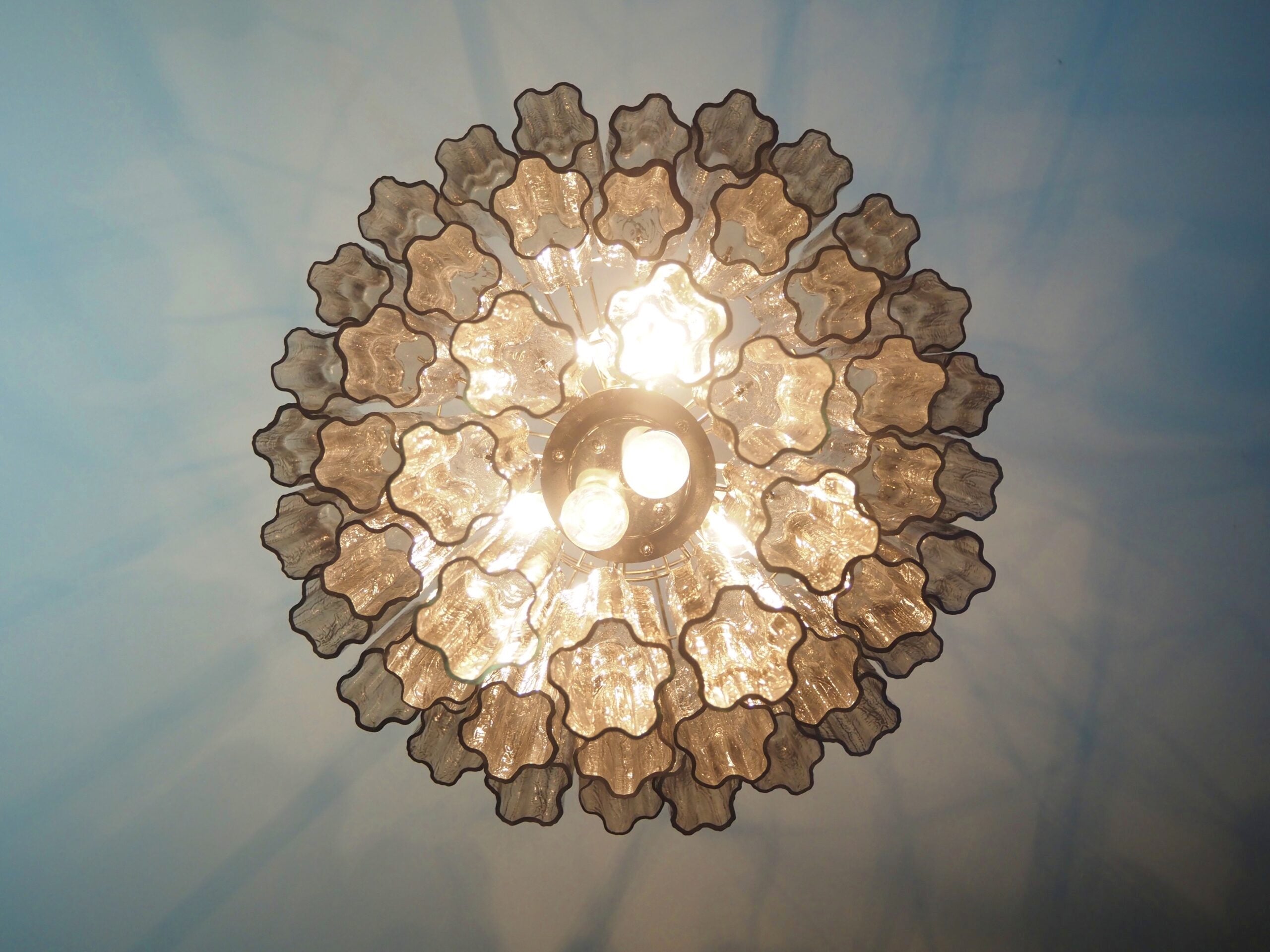 Murano Lysekrone – 48 Røyk Glassrør – detalj 8 – Murano Classics