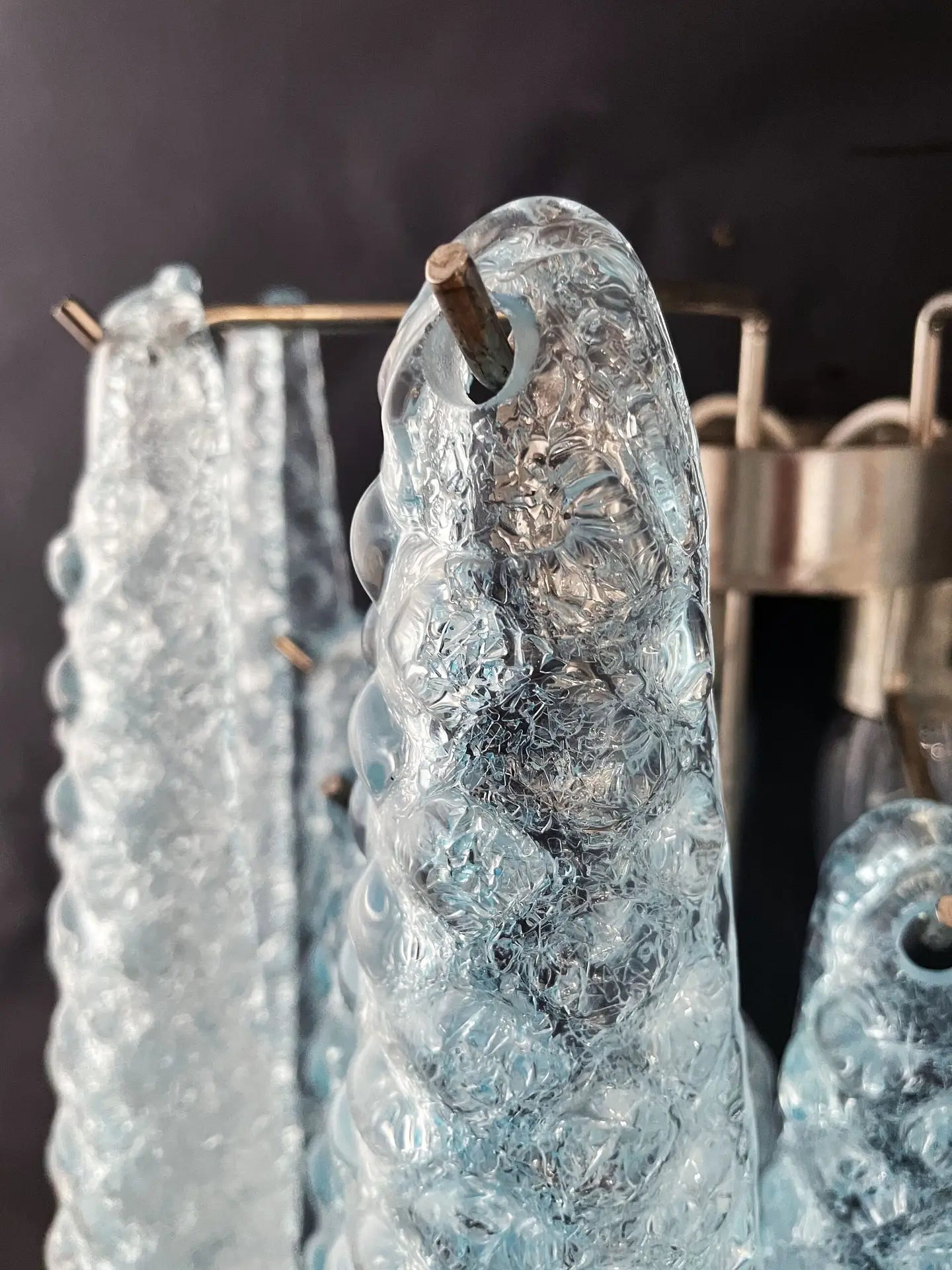 Murano Vegglampe – 10 Blå Dråpeglass – 2 stk – detalj 6 – Murano Classics