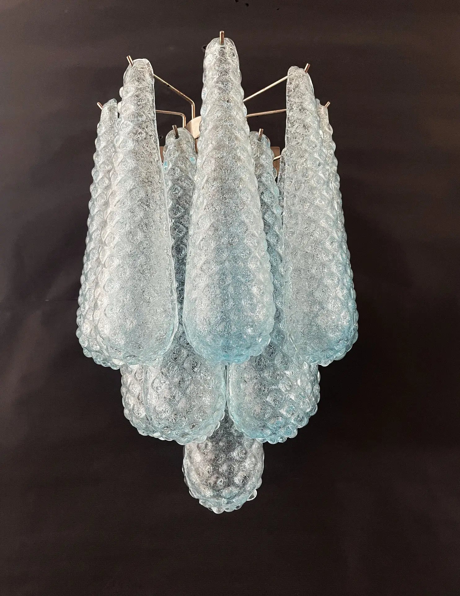 Murano Vegglampe – 10 Blå Dråpeglass – 2 stk – Murano Classics