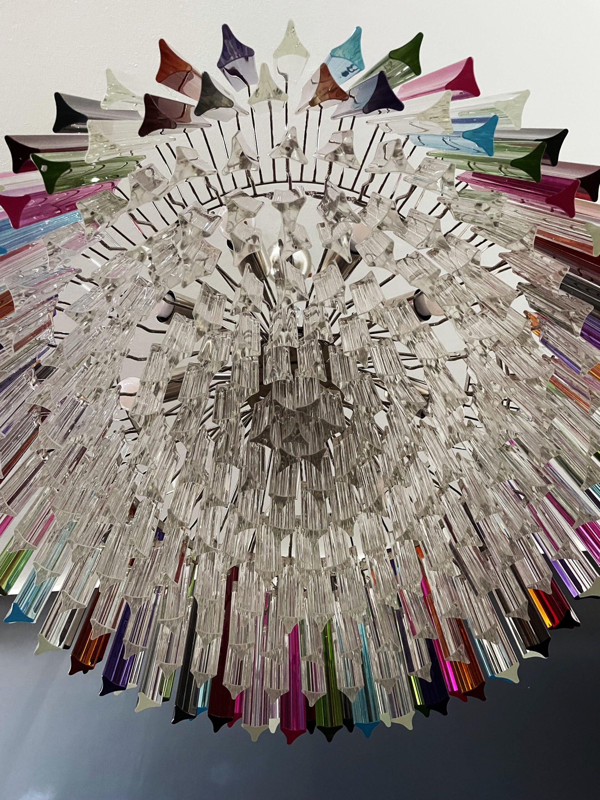 Murano Lysekrone – 265 Multifargede Prismeglass – detalj 5 – Murano Classics