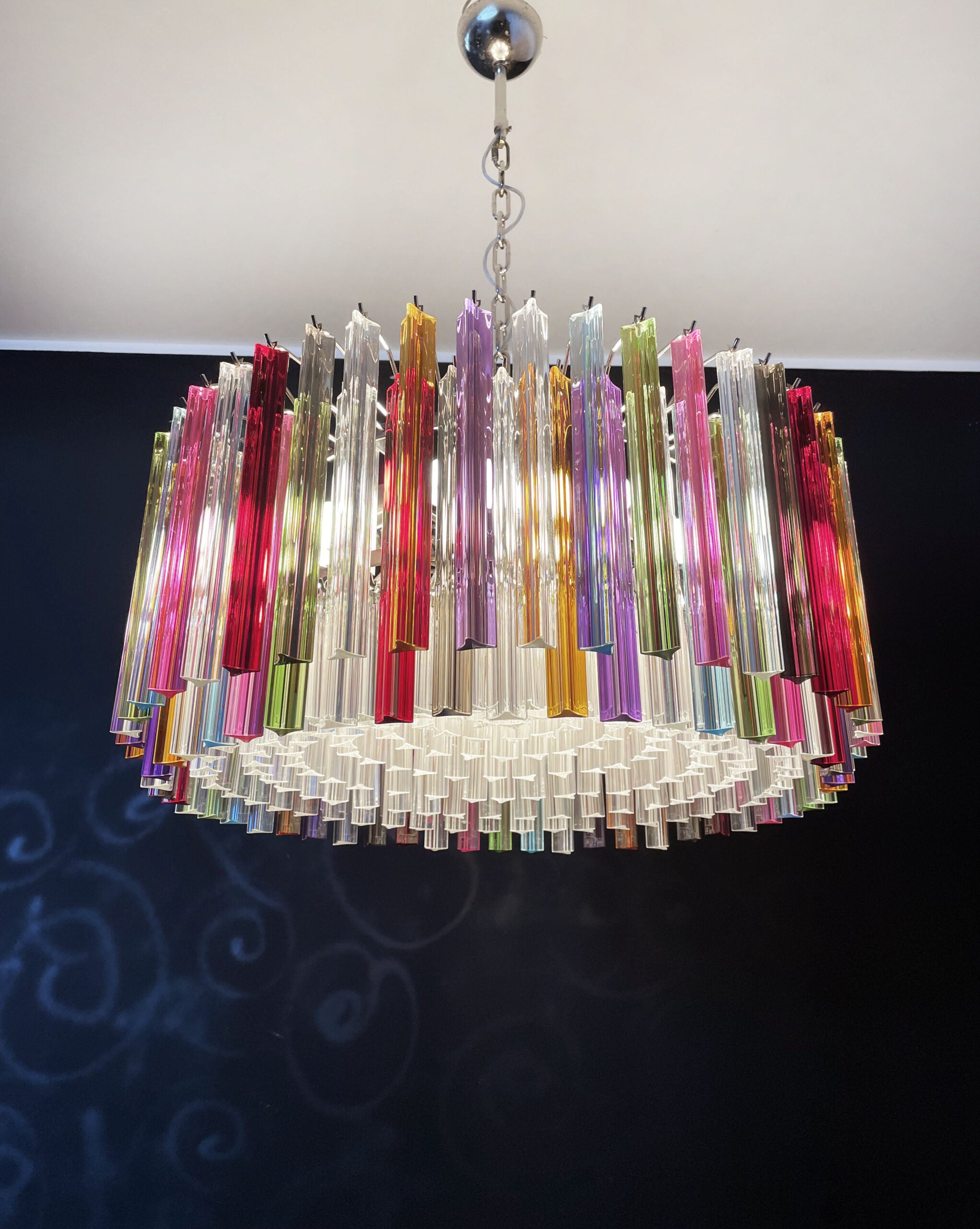 Murano Lysekrone – 265 Multifargede Prismeglass – detalj 9 – Murano Classics