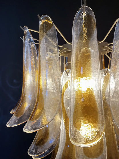 Murano Chandelier | 41 Yellow Cone Leaf Glasses