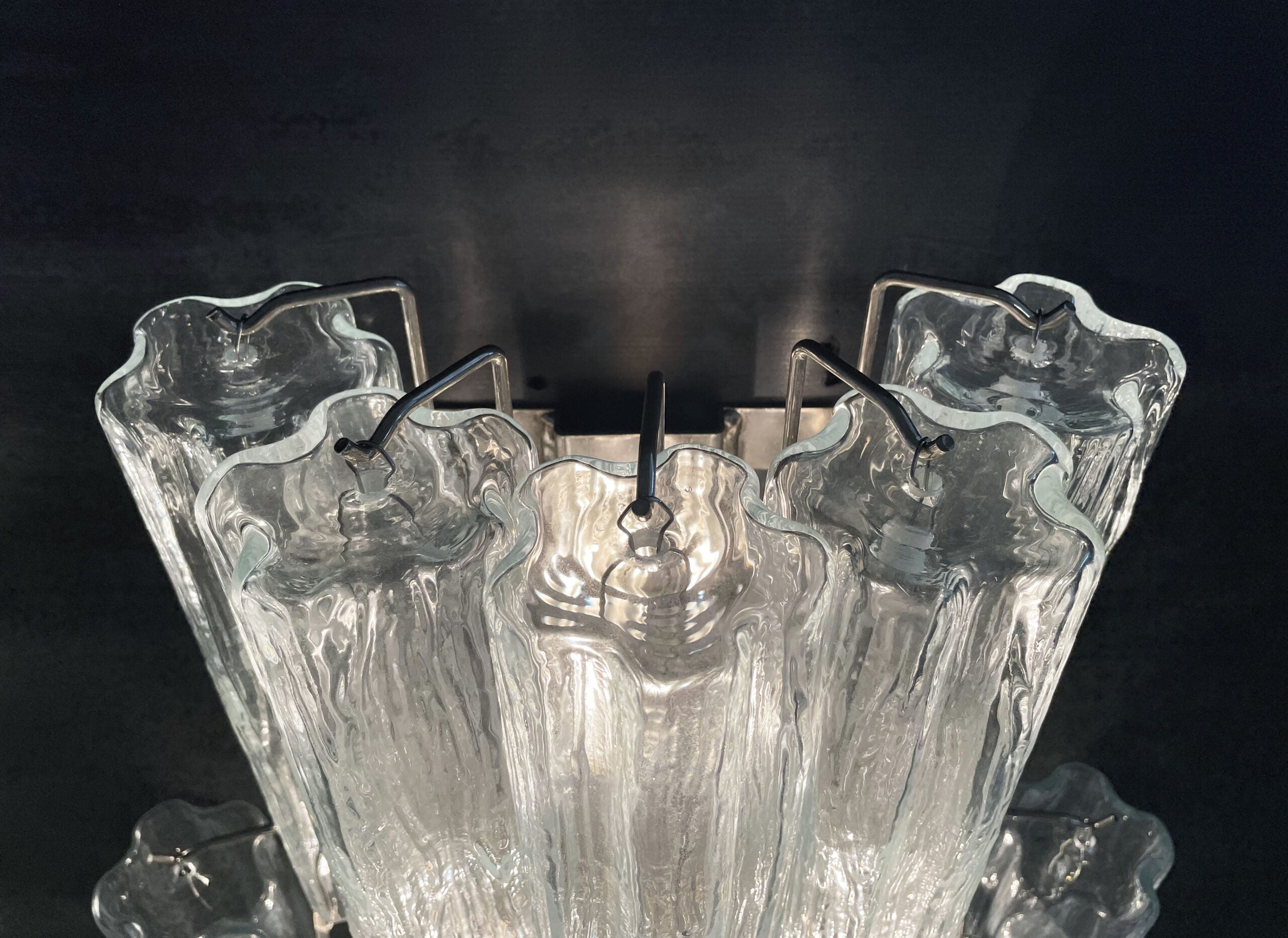 Murano Vegglampe – 18 Klare Prismeglass – 2 stk – detalj 7 – Murano Classics