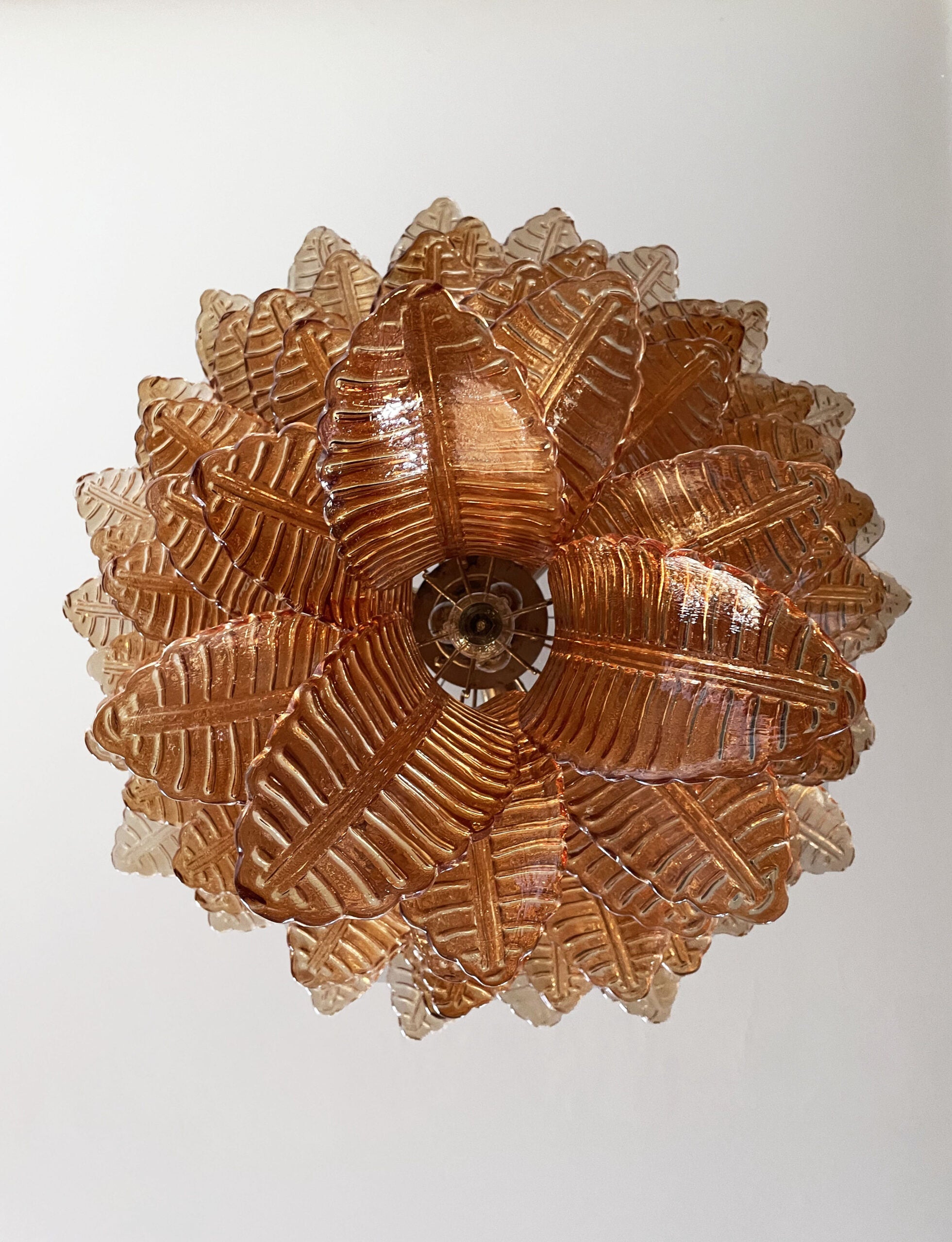 Murano Lysekrone – 75 Gule Felciglass – detalj 9 – Murano Classics
