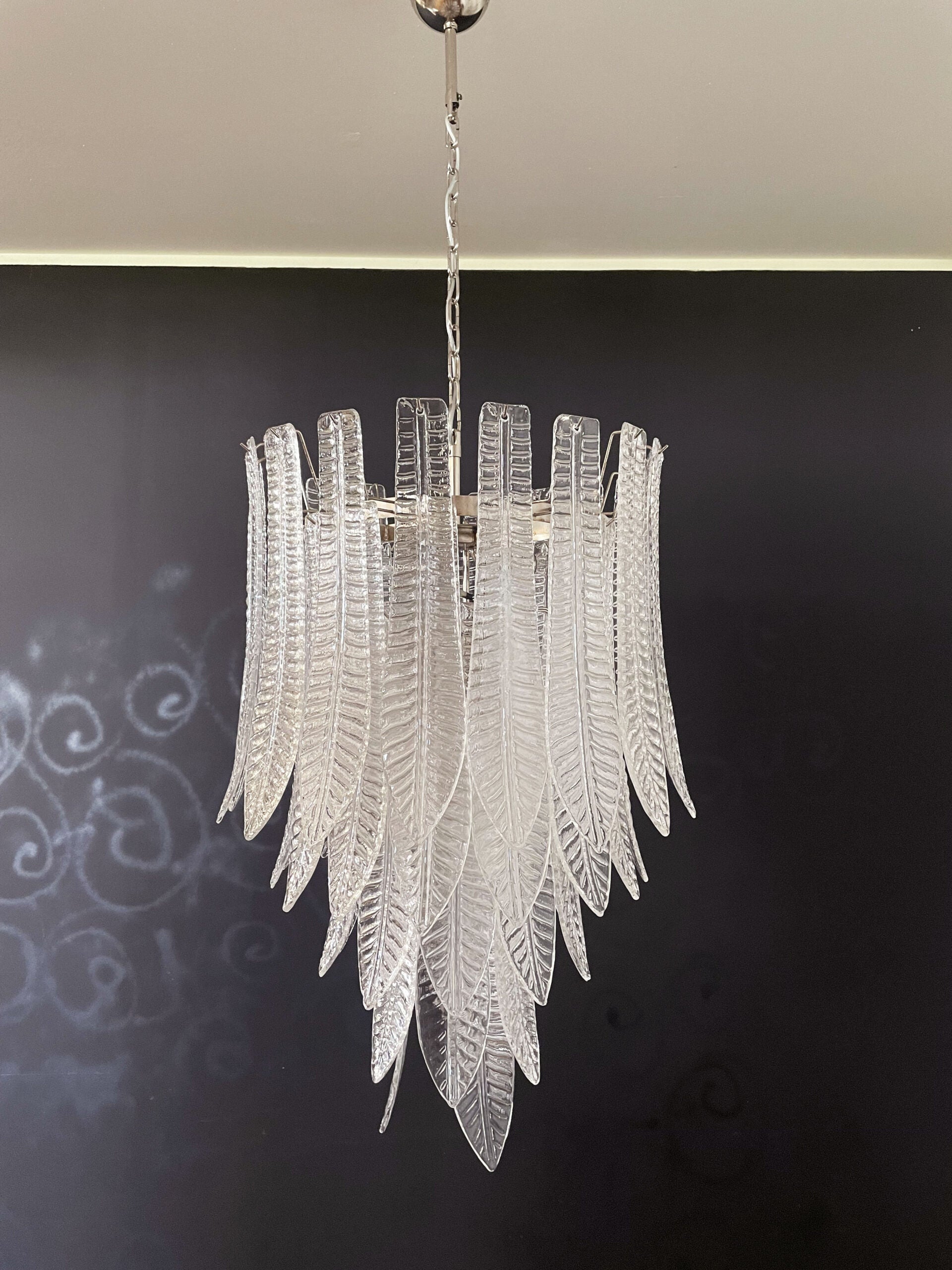 Murano Lysekrone – 52 Klare Felciglass – detalj 2 – Murano Classics