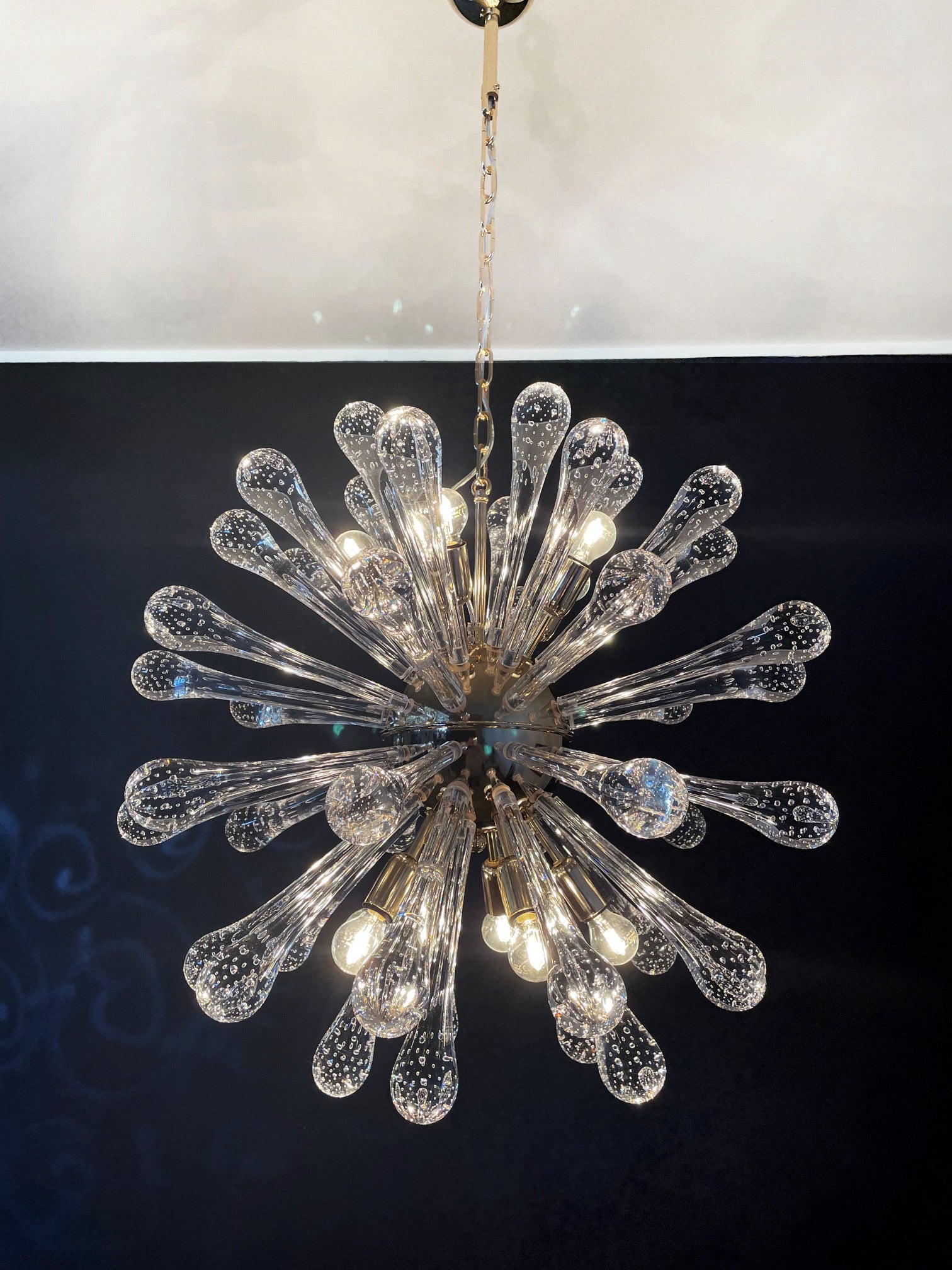 Murano Lysekrone – 50 Klare Sputnik – detalj 6 – Murano Classics