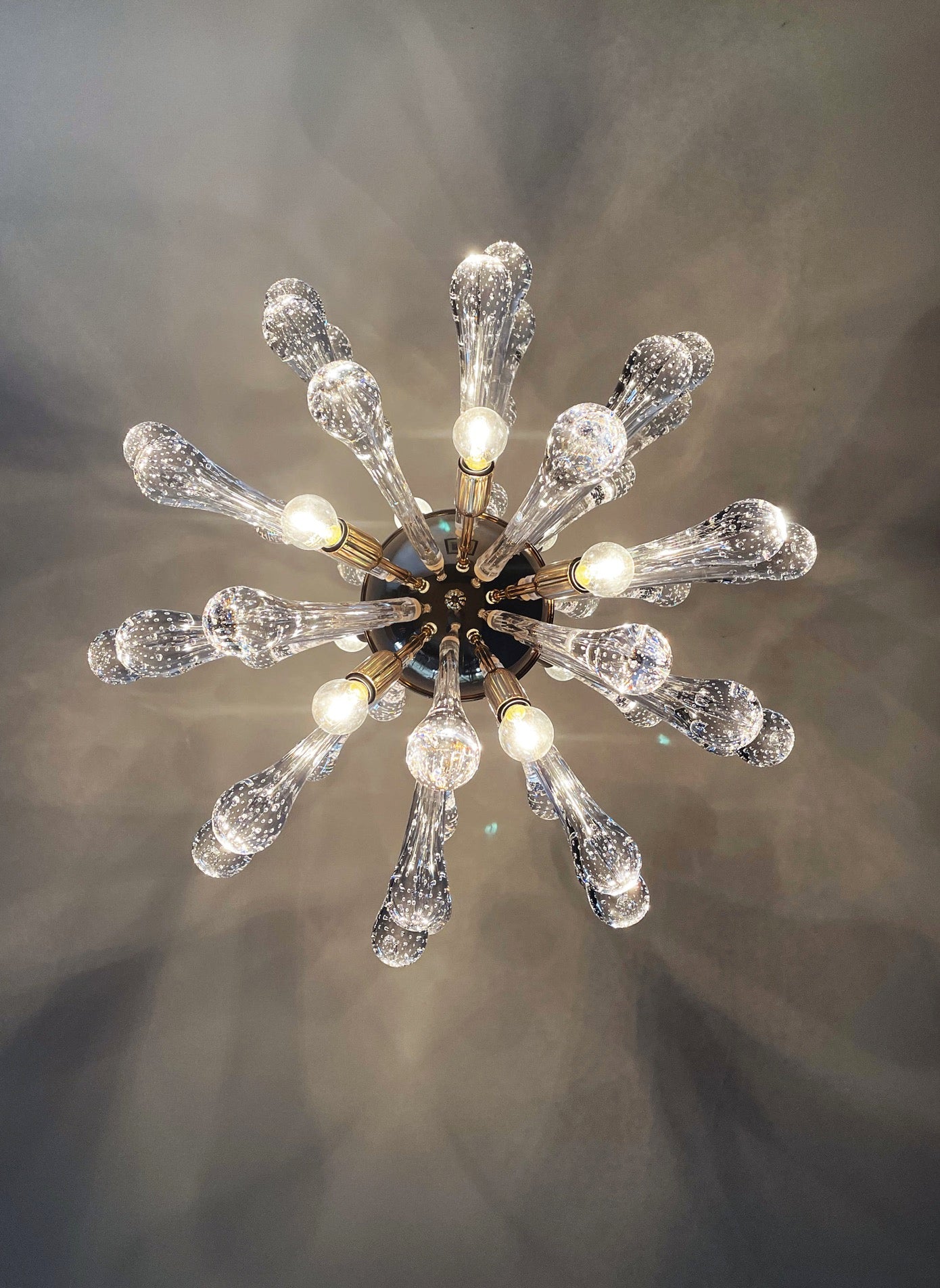 Murano Lysekrone – 50 Klare Sputnik – detalj 4 – Murano Classics
