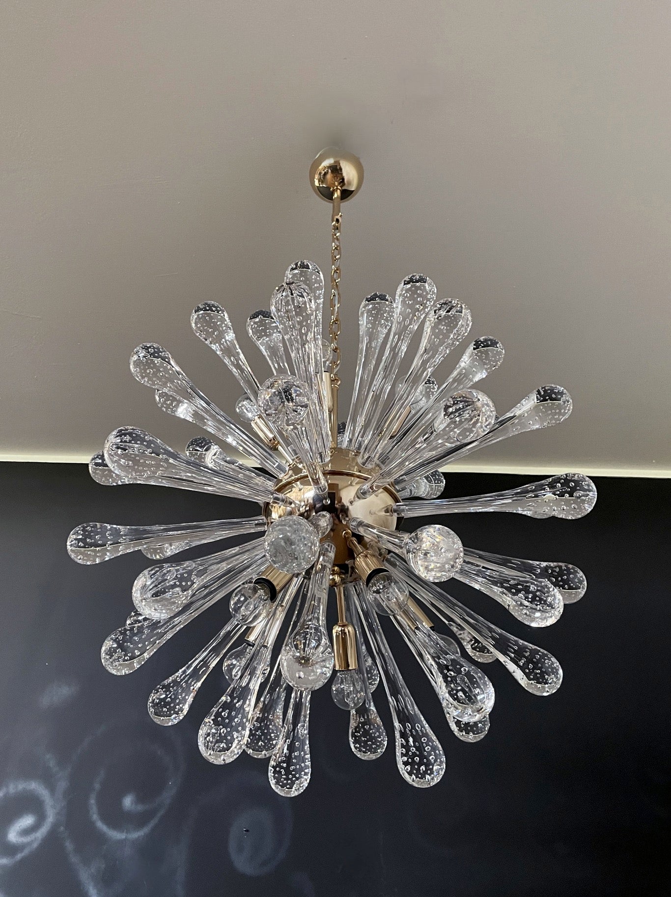 Murano Lysekrone – 50 Klare Sputnik – detalj 9 – Murano Classics
