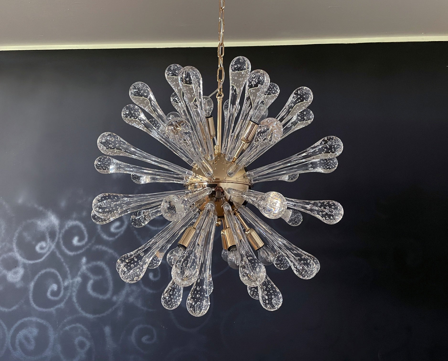 Murano Lysekrone – 50 Klare Sputnik – detalj 8 – Murano Classics