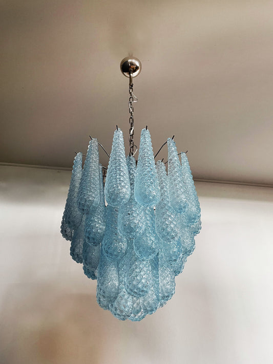 Murano Chandelier | 41 Blue Dropper