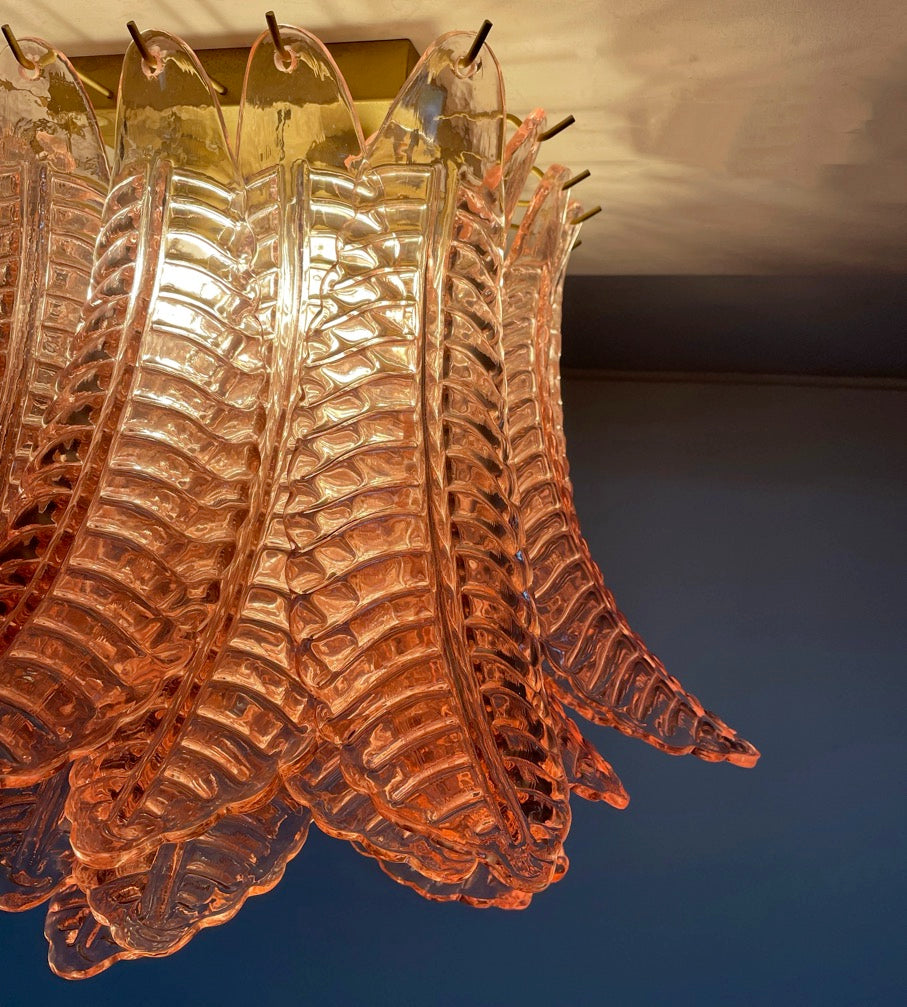 Murano Lysekrone – 32 Rosa Felciglass – detalj 2 – Murano Classics