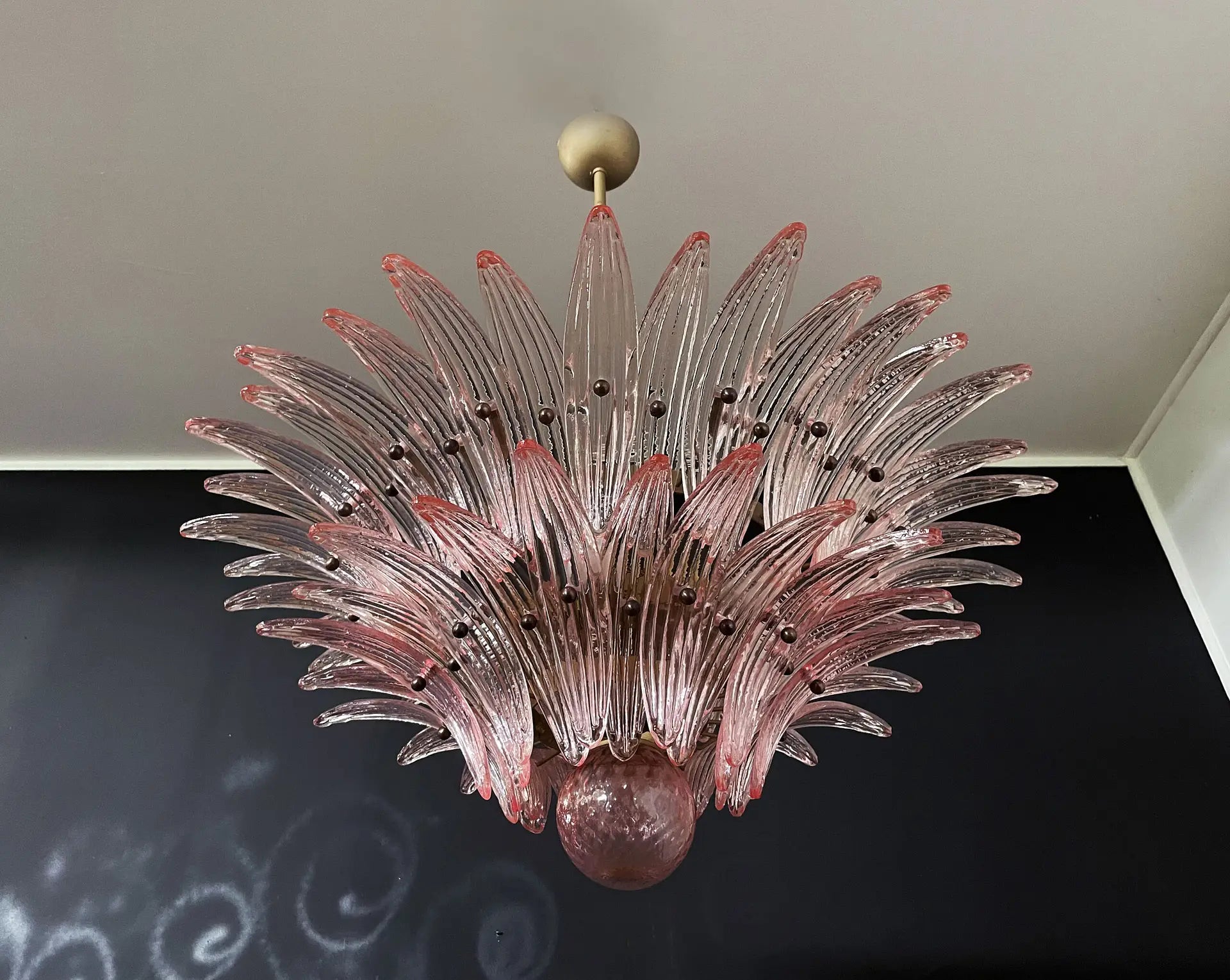 Murano Lysekrone – 58 Rosa Palmeglass – detalj 3 – Murano Classics