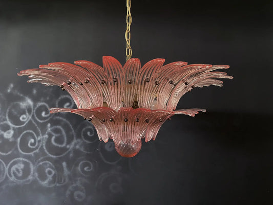 Murano Lysekrone | 58 Rosa Palmeglass