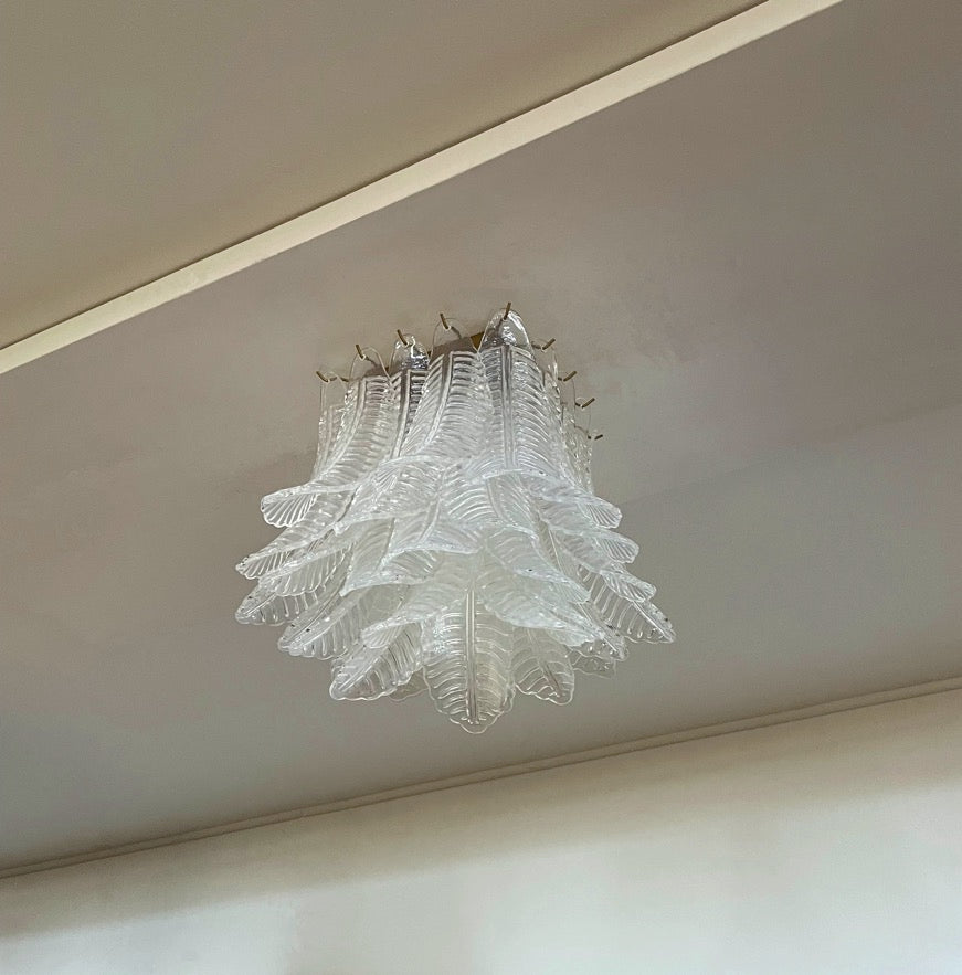 Murano Lysekrone – 32 Klare Felciglass – detalj 8 – Murano Classics