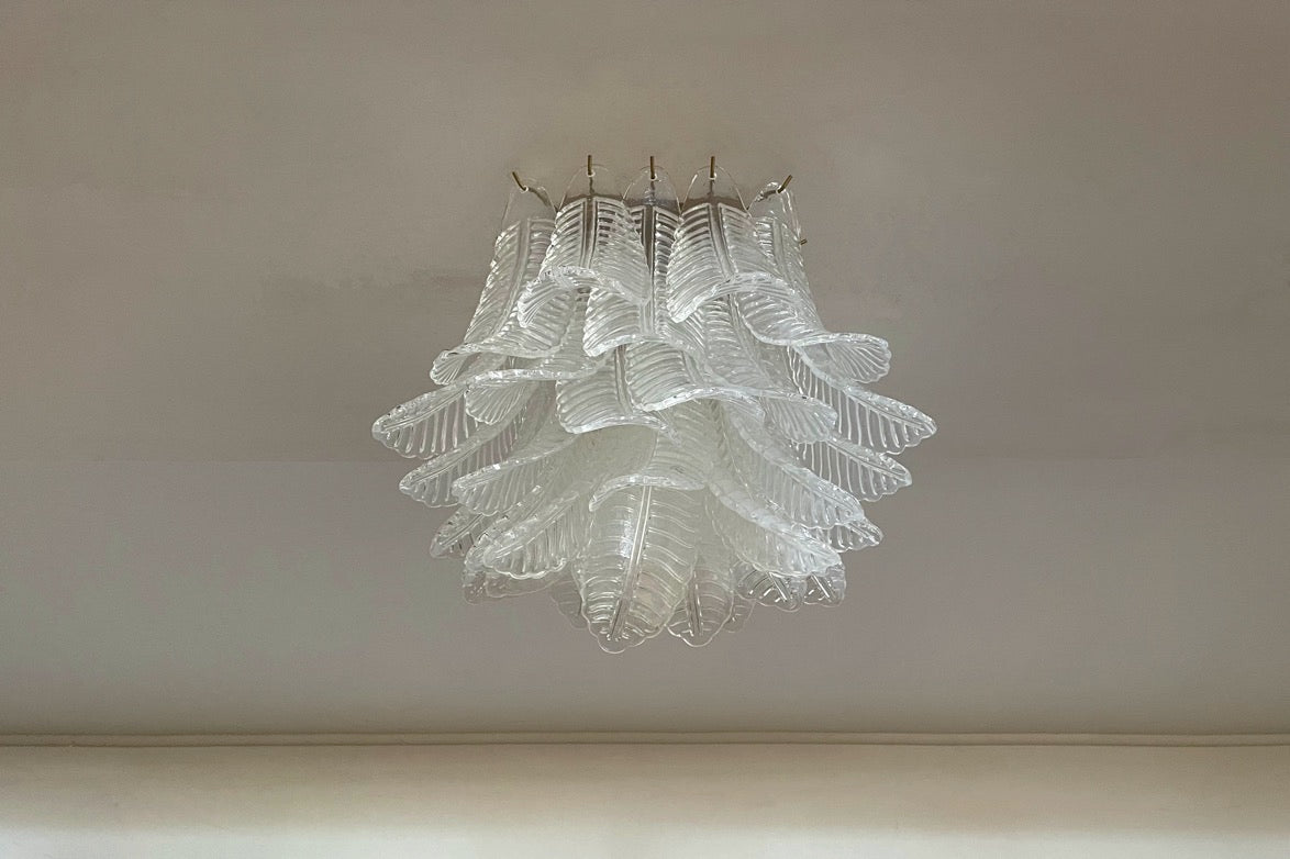 Murano Lysekrone – 32 Klare Felciglass – detalj 9 – Murano Classics