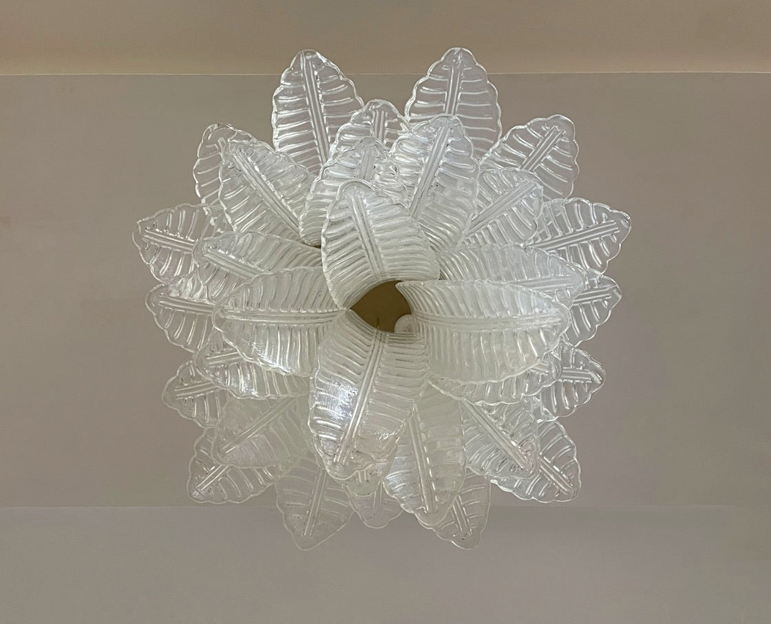 Murano Lysekrone – 32 Klare Felciglass – detalj 1 – Murano Classics