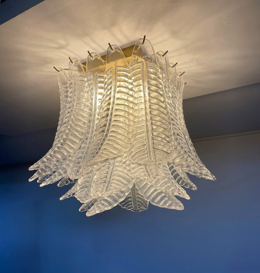 Murano Lysekrone – 32 Klare Felciglass – detalj 6 – Murano Classics