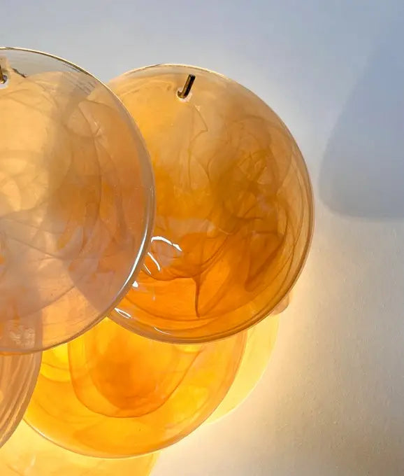 Murano Vegglampe – 10 Alabaster Gull Diskglass – 2 stk – detalj 5 – Murano Classics
