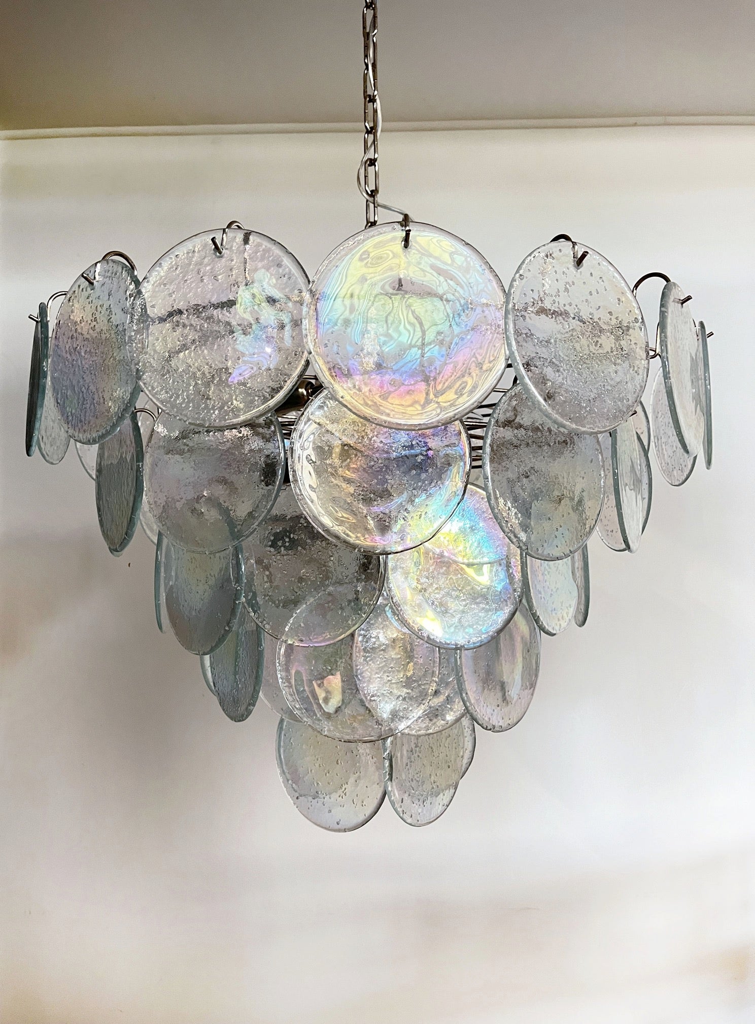 Murano Lysekrone | 57 Irisklare Glassdisker