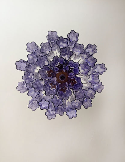 Murano Chandelier | 36 Purple Glass tube