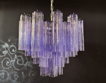 Murano Chandelier | 36 Purple Glass tube