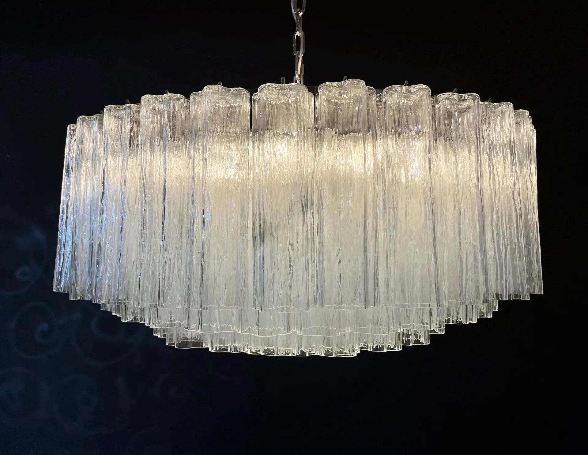 Murano Lysekrone – 101 Klare Glassrør – detalj 2 – Murano Classics