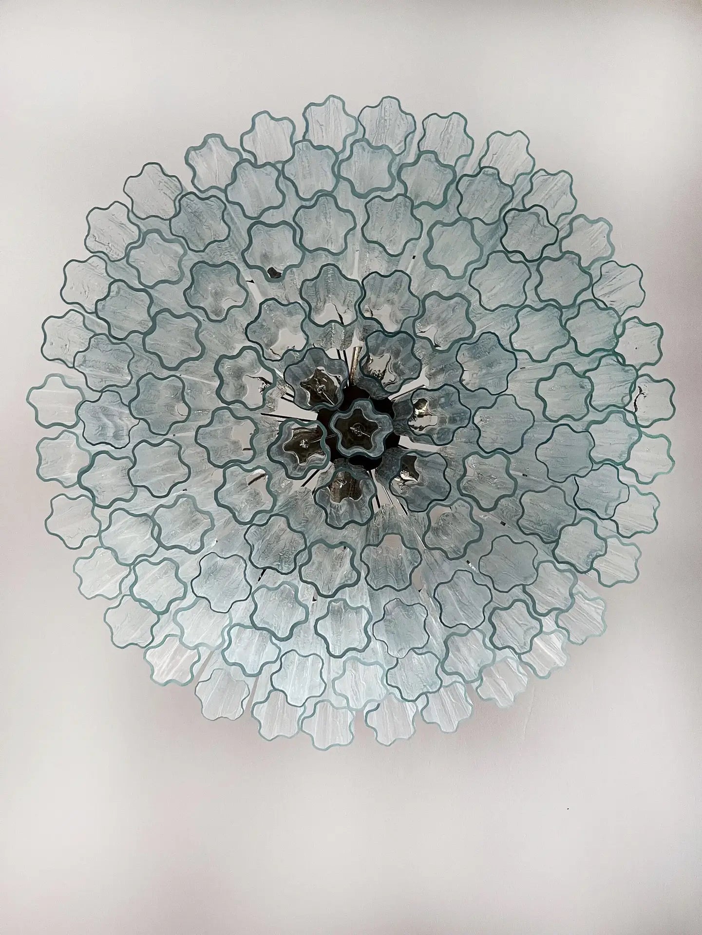Murano Lysekrone – 101 Klare Glassrør – detalj 1 – Murano Classics
