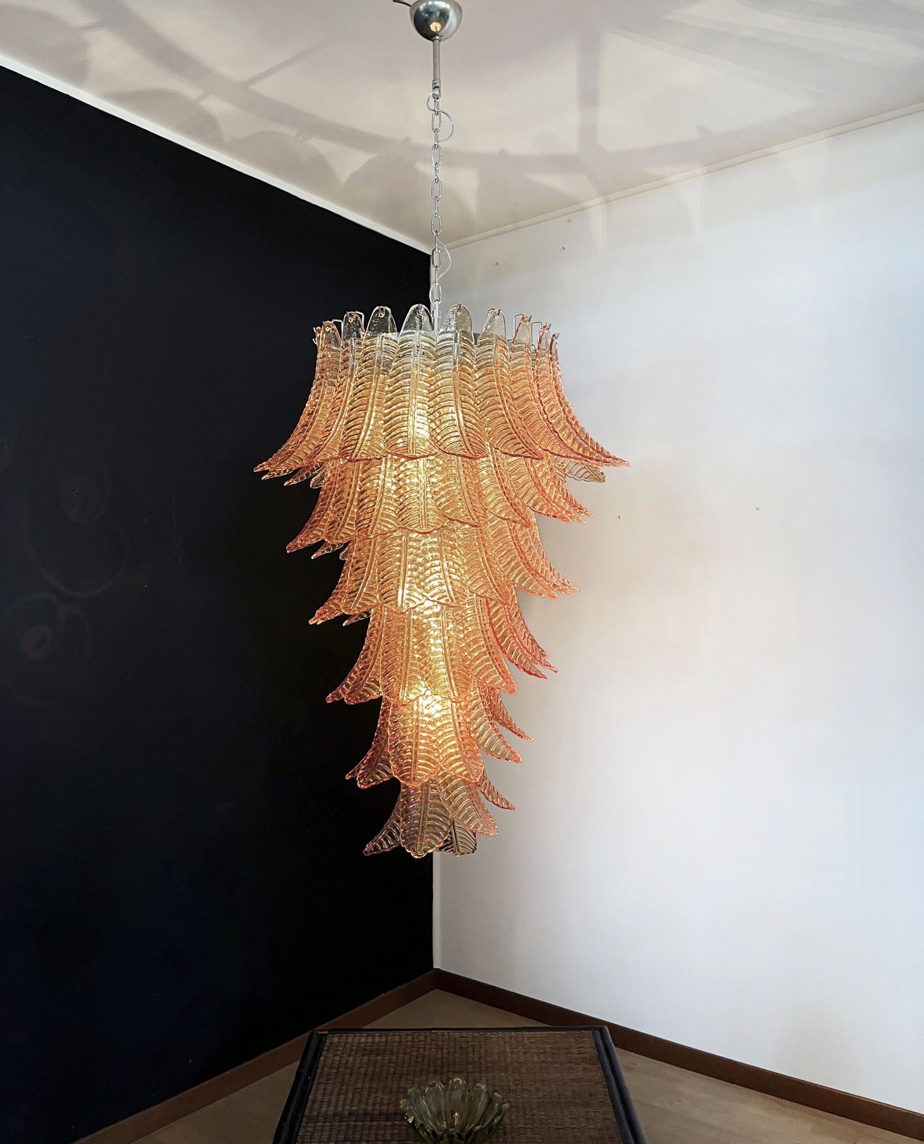 Murano Lysekrone – 83 Gule Felciglass – detalj 6 – Murano Classics