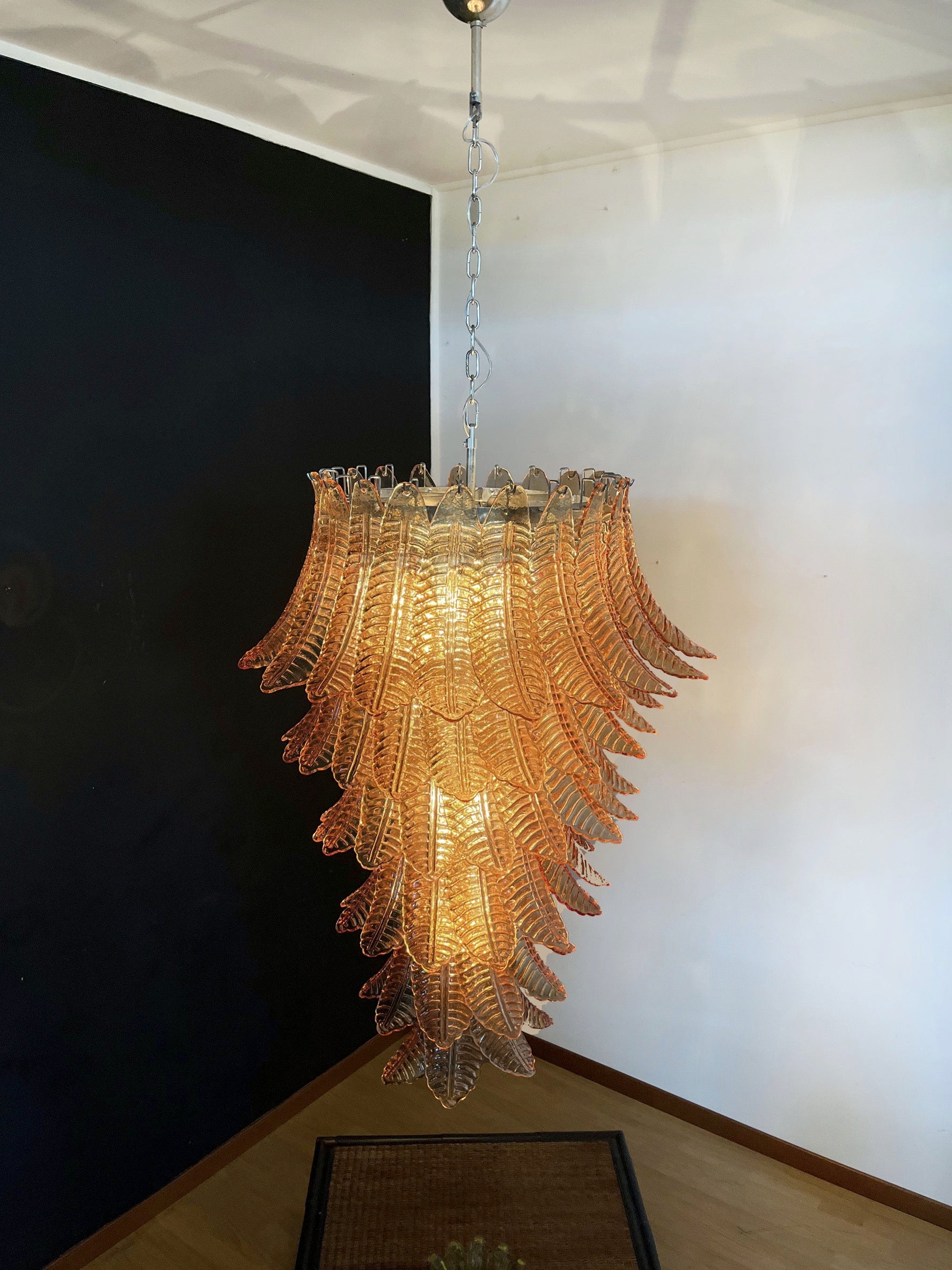 Murano Lysekrone – 83 Gule Felciglass – detalj 5 – Murano Classics