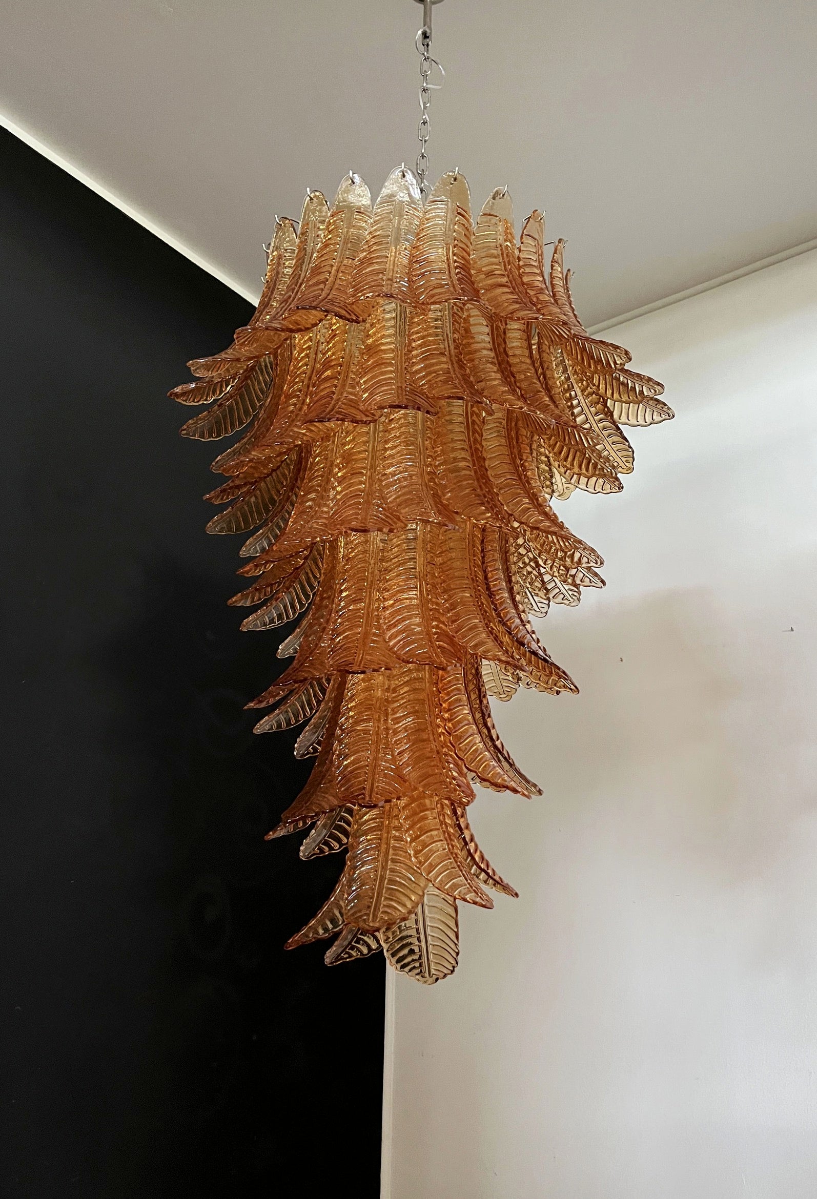 Murano Lysekrone – 83 Gule Felciglass – detalj 9 – Murano Classics