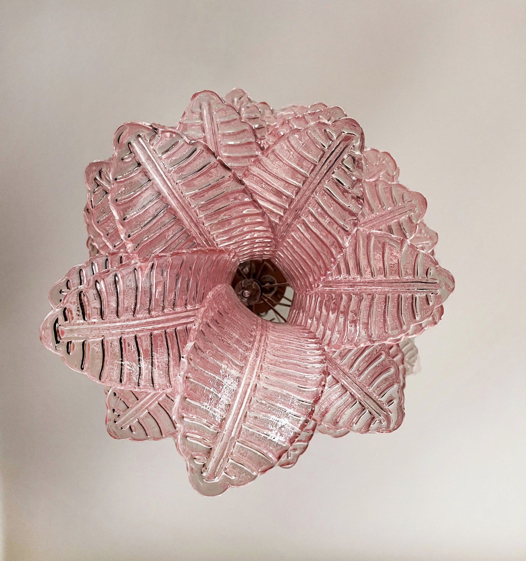 Murano Lysekrone – 83 Rosa Felciglass – detalj 1 – Murano Classics