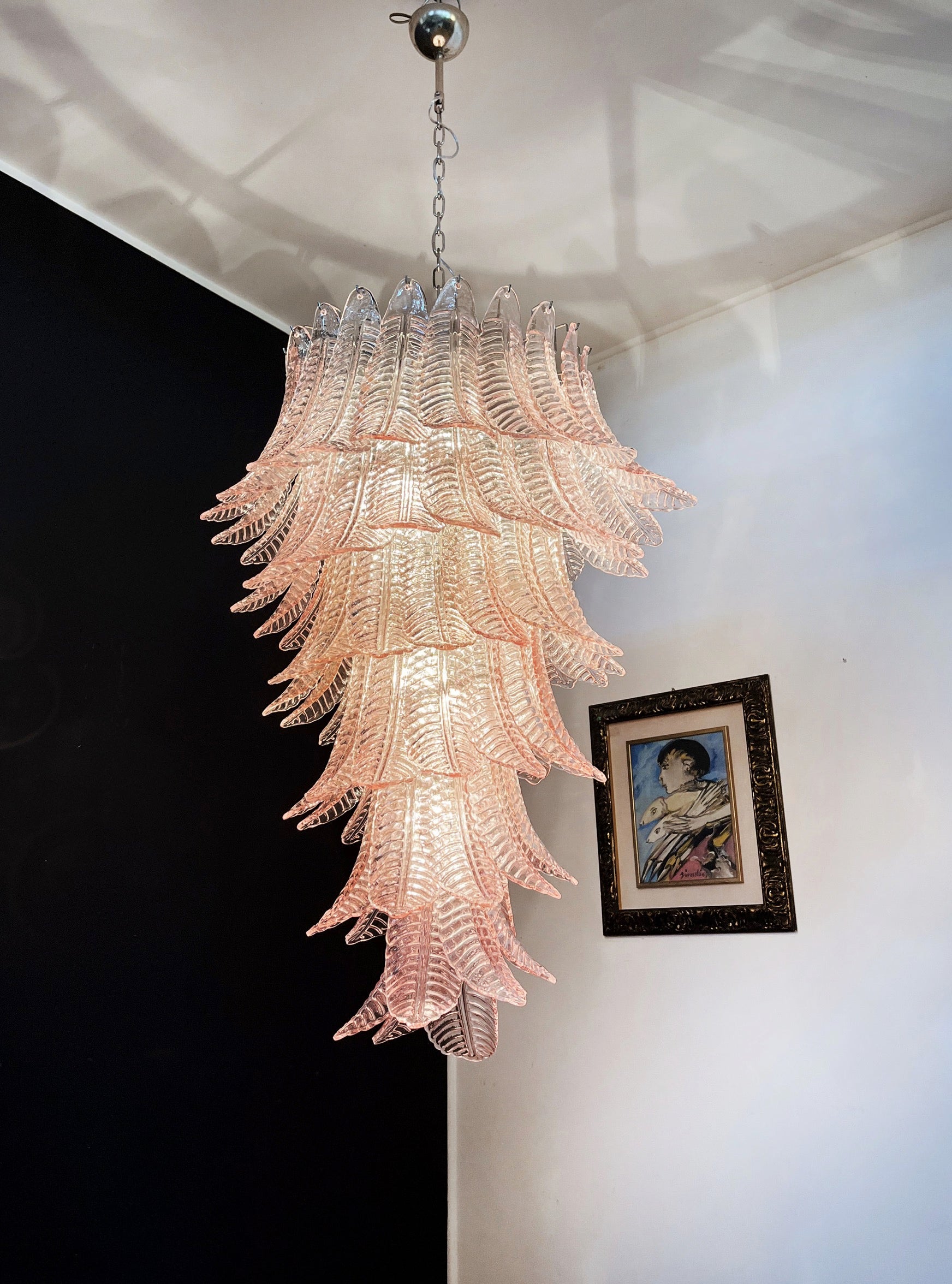 Murano Lysekrone – 83 Rosa Felciglass – detalj 5 – Murano Classics