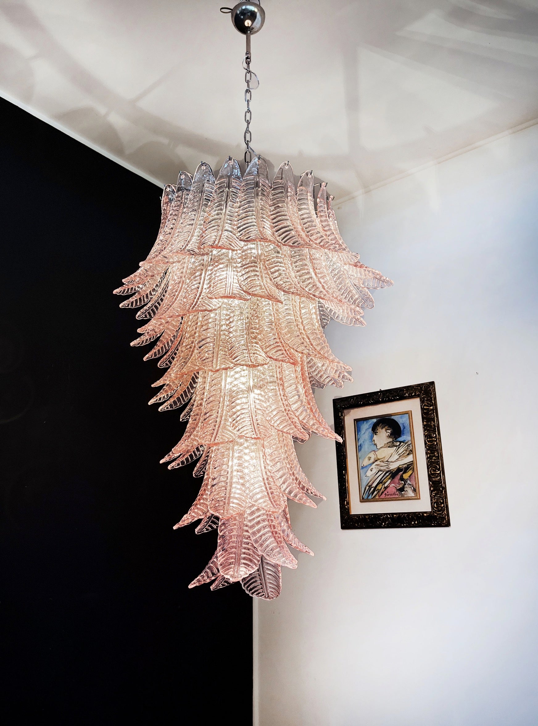 Murano Lysekrone – 83 Rosa Felciglass – detalj 4 – Murano Classics