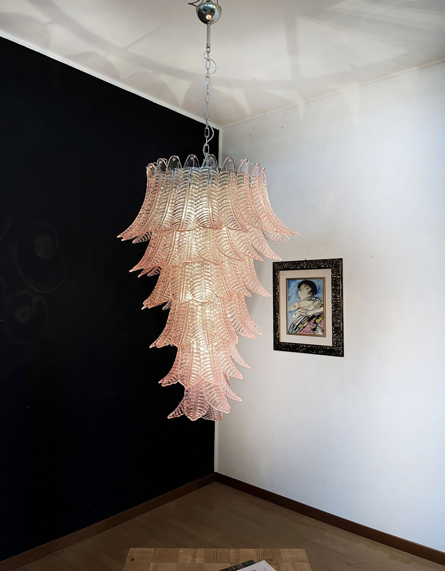Murano Lysekrone – 83 Rosa Felciglass – detalj 3 – Murano Classics
