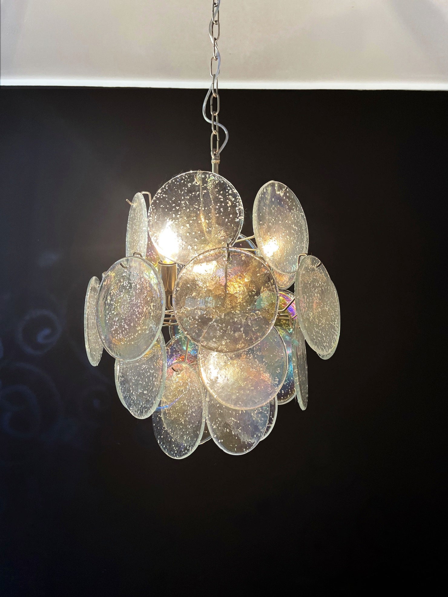 Murano Lysekrone – 24 Irisklare Glassdisker – detalj 2 – Murano Classics