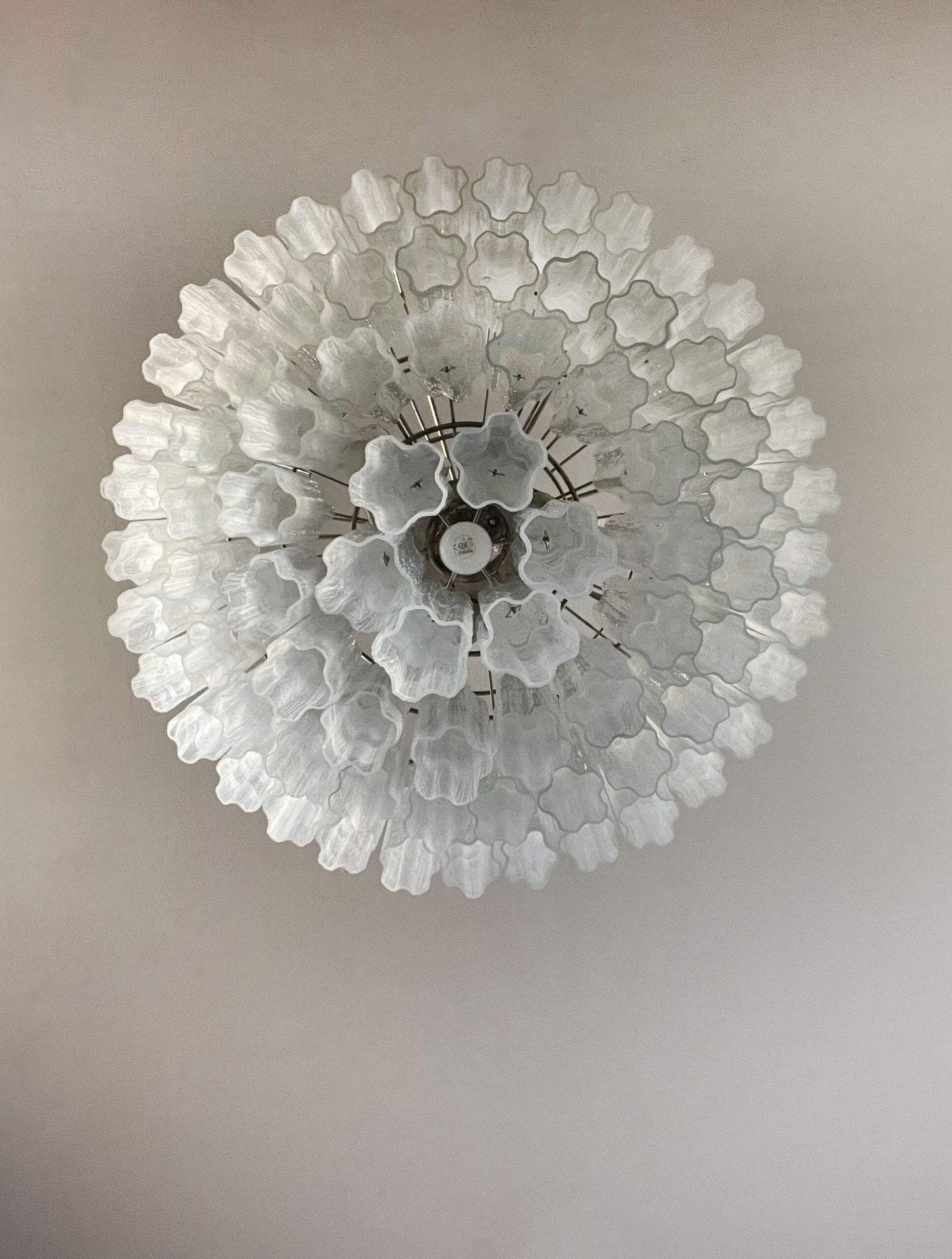 Murano Chandelier | 78 White Alabaster Glass Tubes