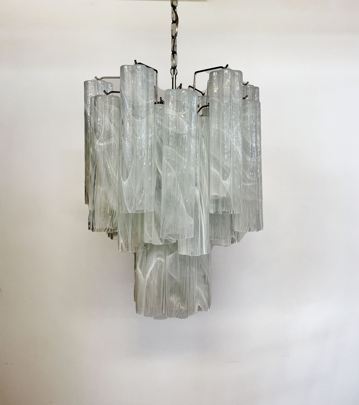 Murano Chandelier | 30 White Glass Tubes