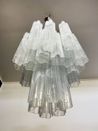 Murano Chandelier | 30 White Glass Tubes