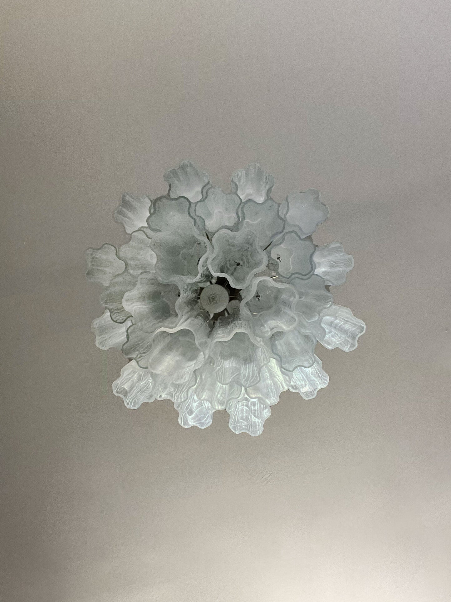 Murano Chandelier | 30 White Glass Tubes