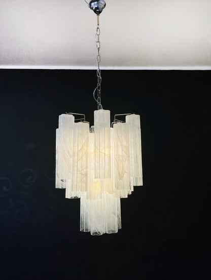 Murano Chandelier | 30 White Glass Tubes