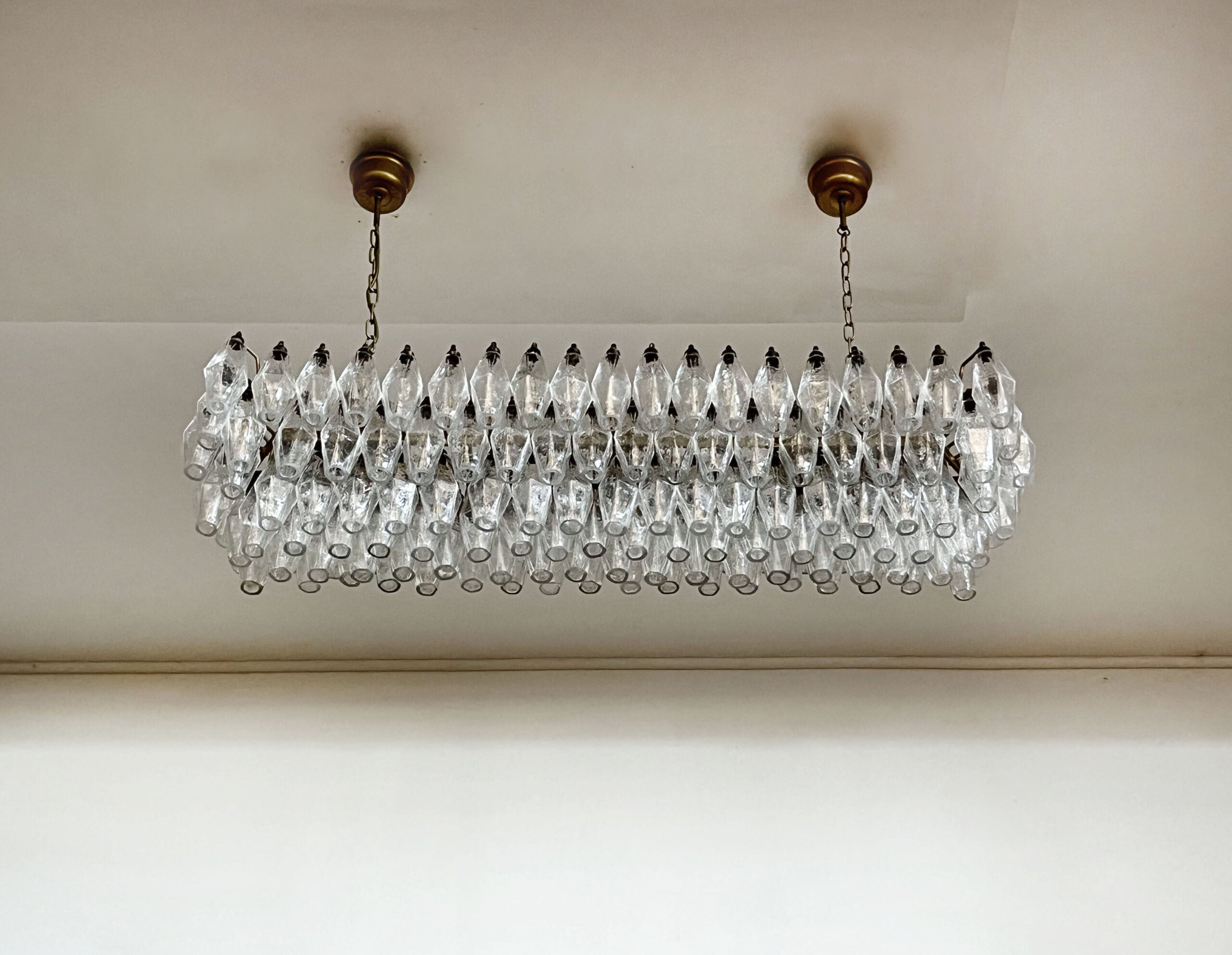 Murano Lysekrone – 138 Klare Poliedriglass – Murano Classics