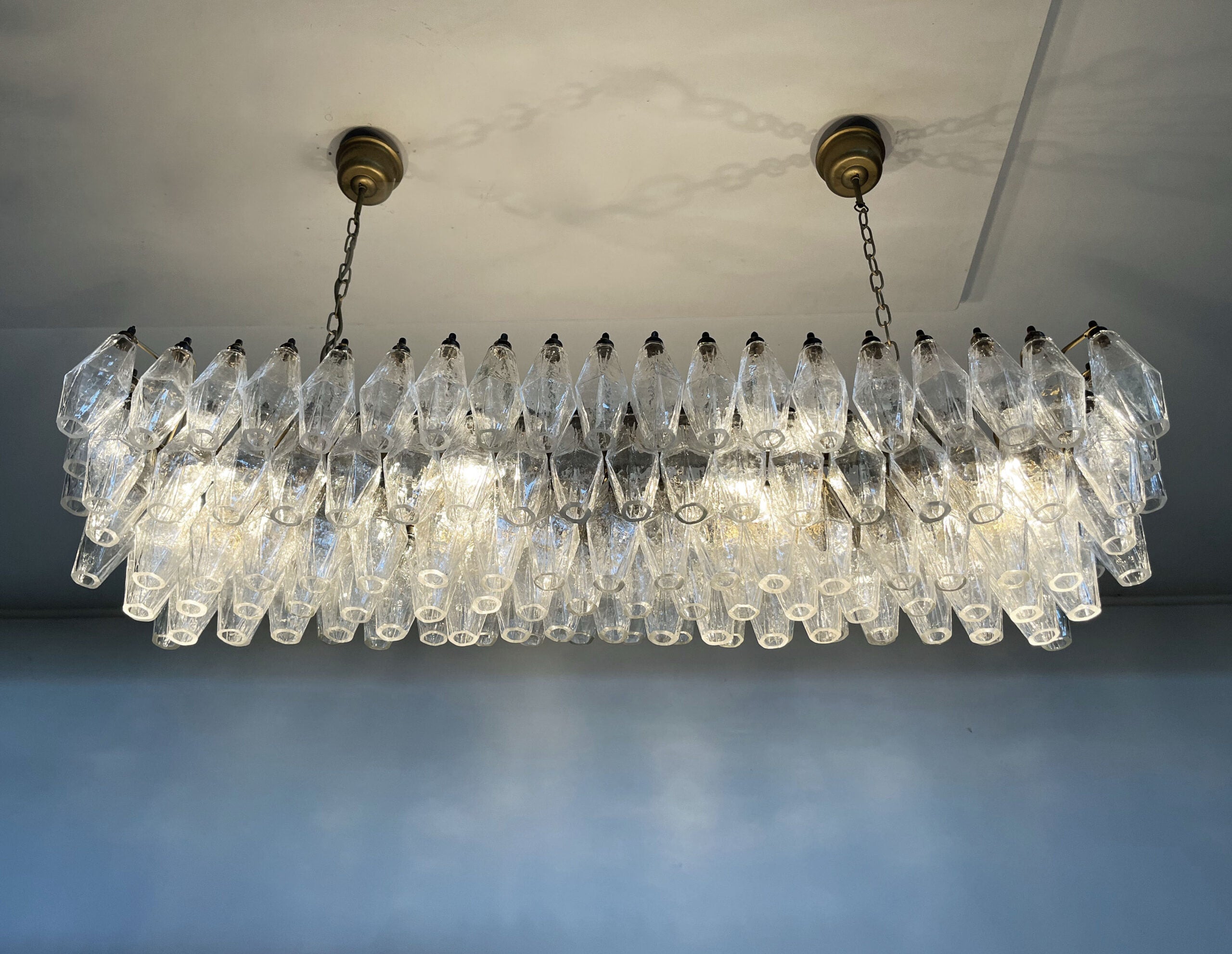 Murano Lysekrone – 138 Klare Poliedriglass – detalj 3 – Murano Classics