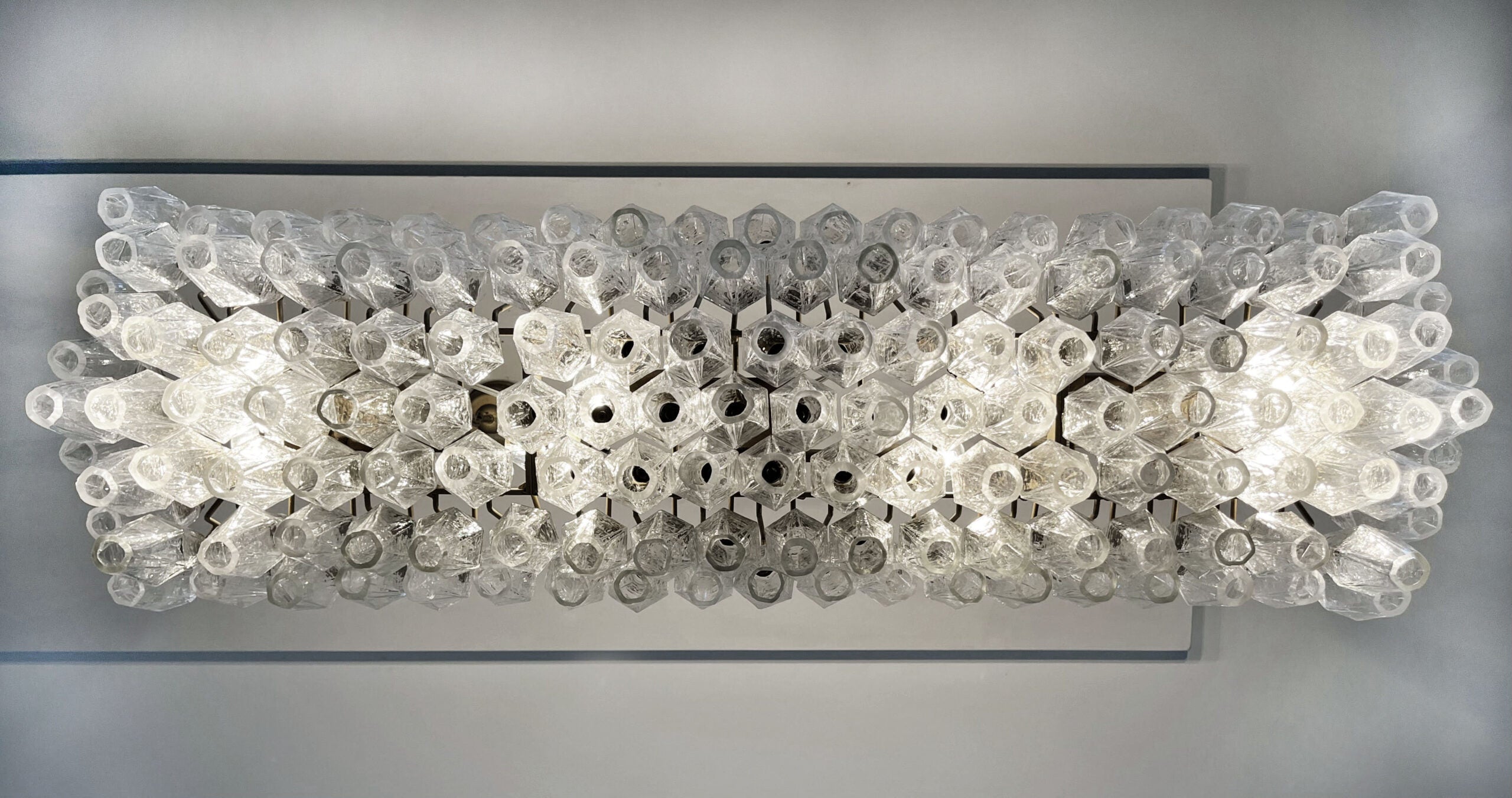 Murano Lysekrone – 138 Klare Poliedriglass – detalj 1 – Murano Classics